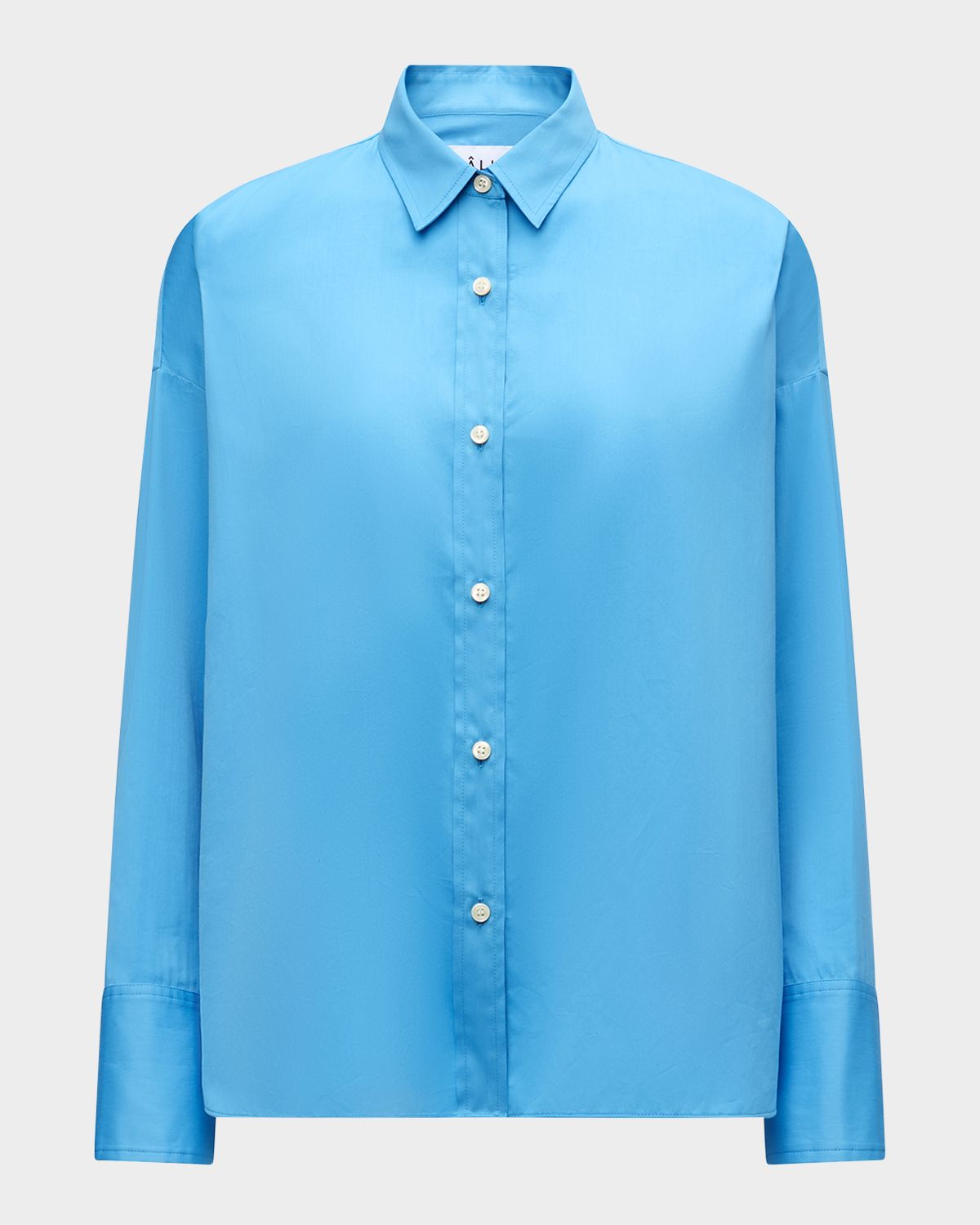 CALLAS Milano Sirene Button-Down Silk Twill Scarf Shirt