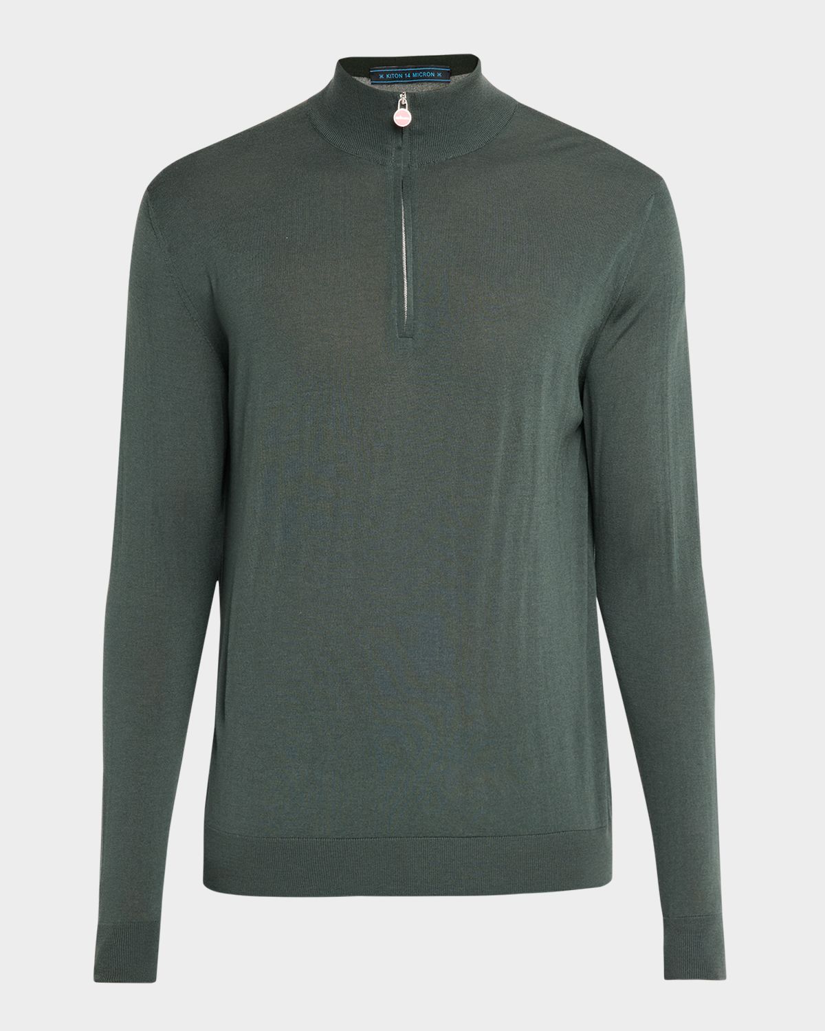 Kiton Men 's Wool Half-Zip Sweater | Thumbnail 6 Kiton Men 's Wool Half-Zip Sweater | Thumbnail 6