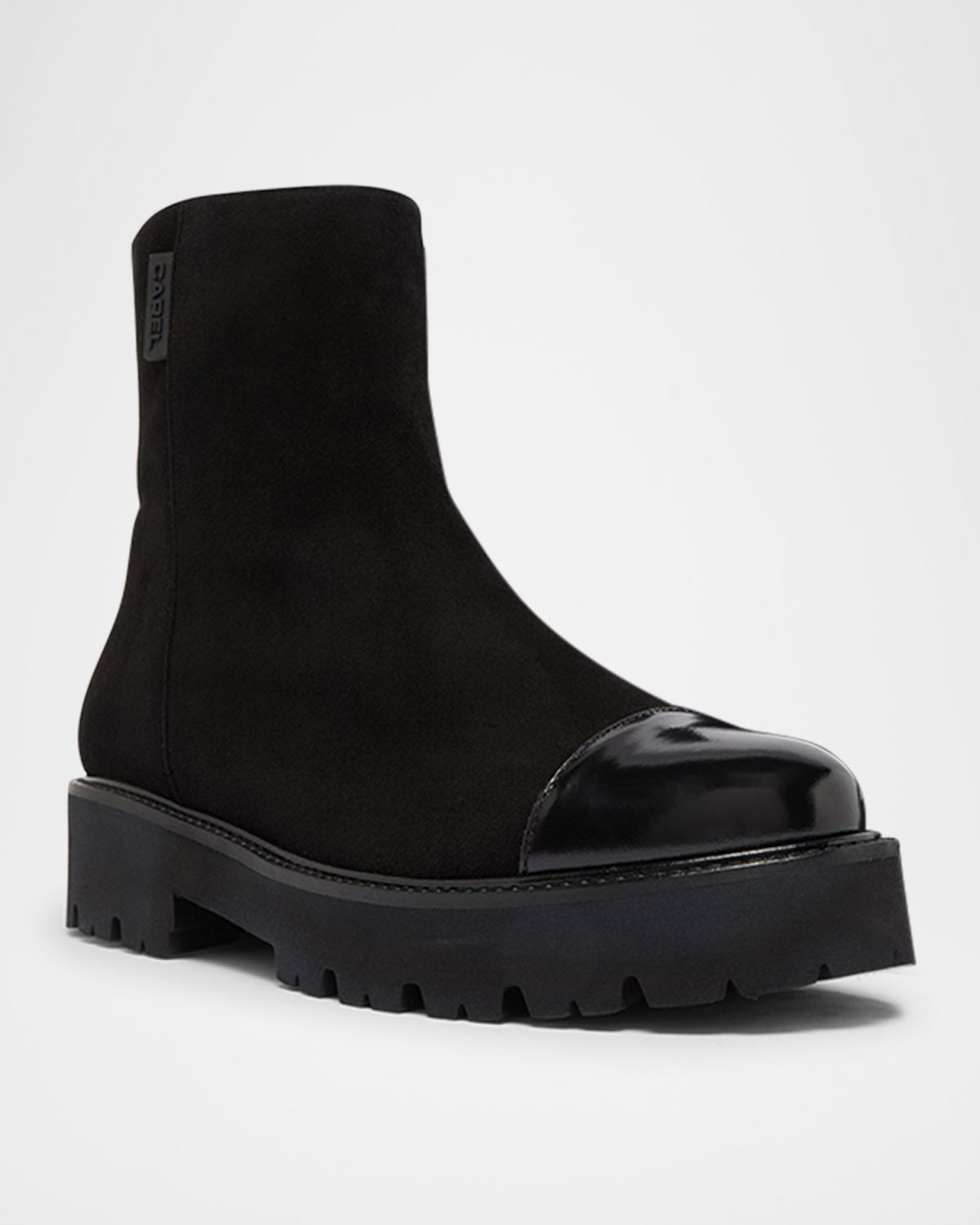 CAREL Chouchou Suede and Leather Ankle Boots