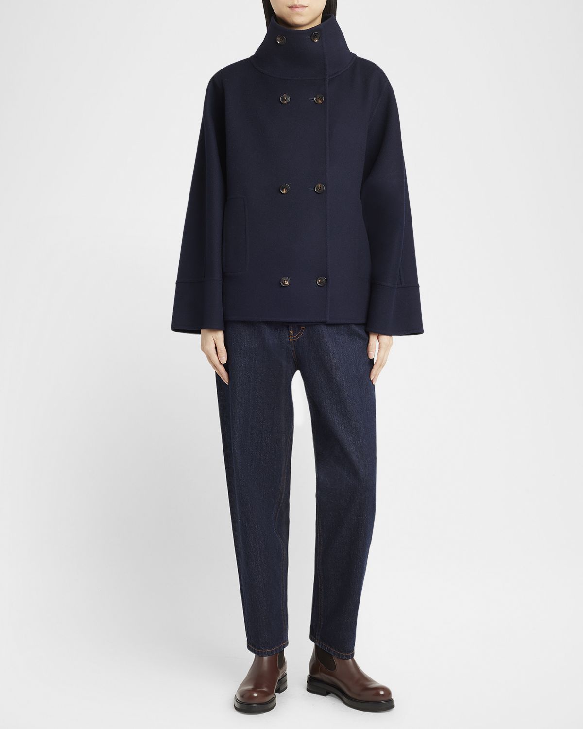 Kiton Cashmere Double-Breasted Jacket