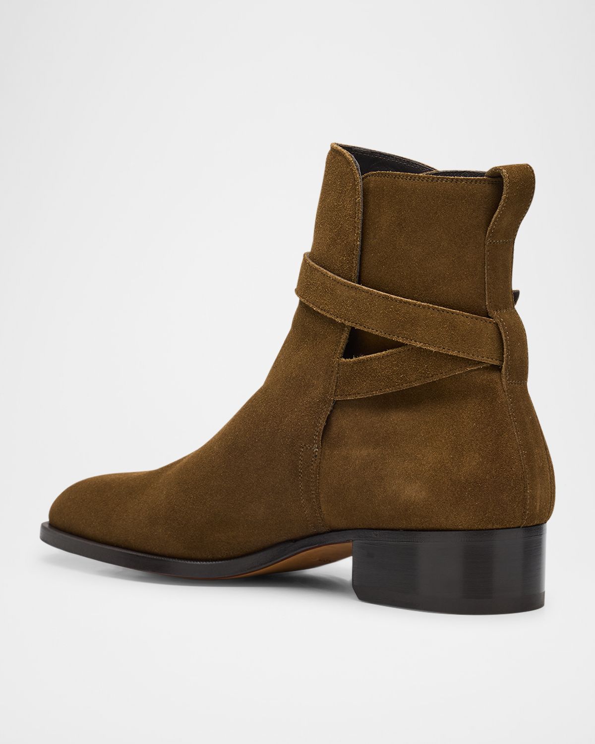 TOM FORD Men 's Suede Buckle Ankle Boots | Thumbnail 4 TOM FORD Men 's Suede Buckle Ankle Boots | Thumbnail 4