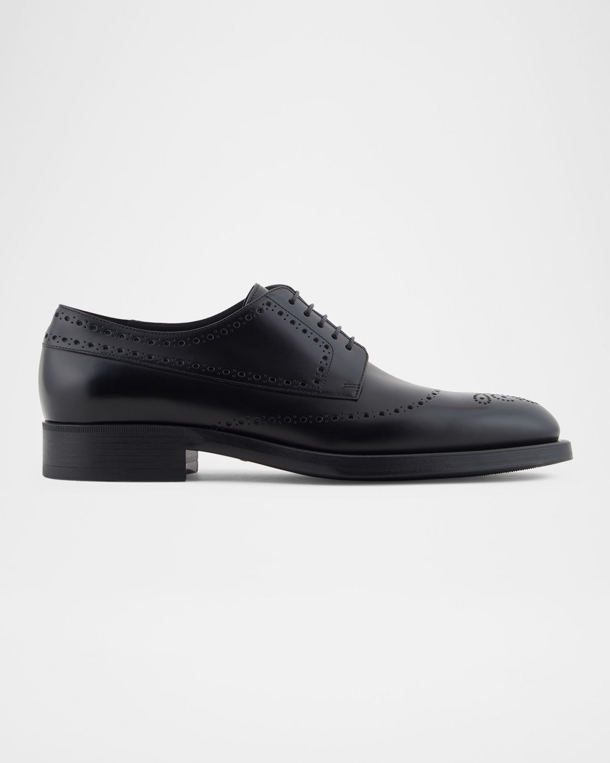 Giorgio Armani Men 's Leather Brogue Derby Shoes