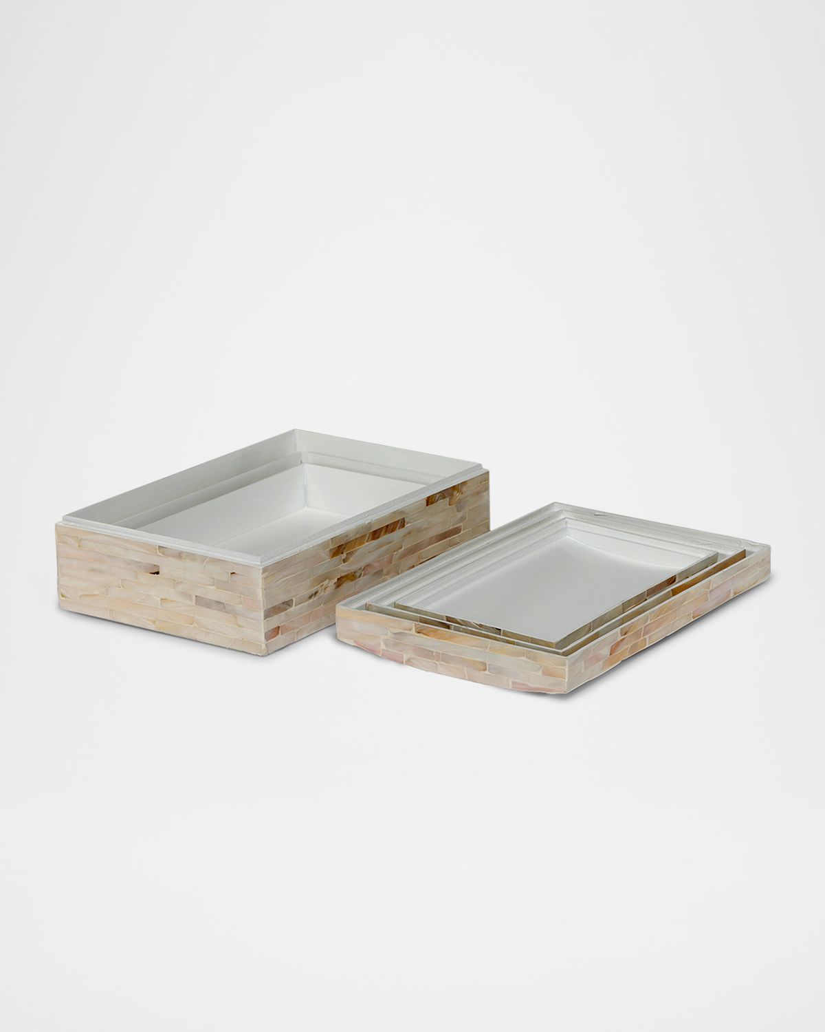 Park Hill Collection Capraia Coast Mother-of-Pearl Decorative Boxes, Set of 3