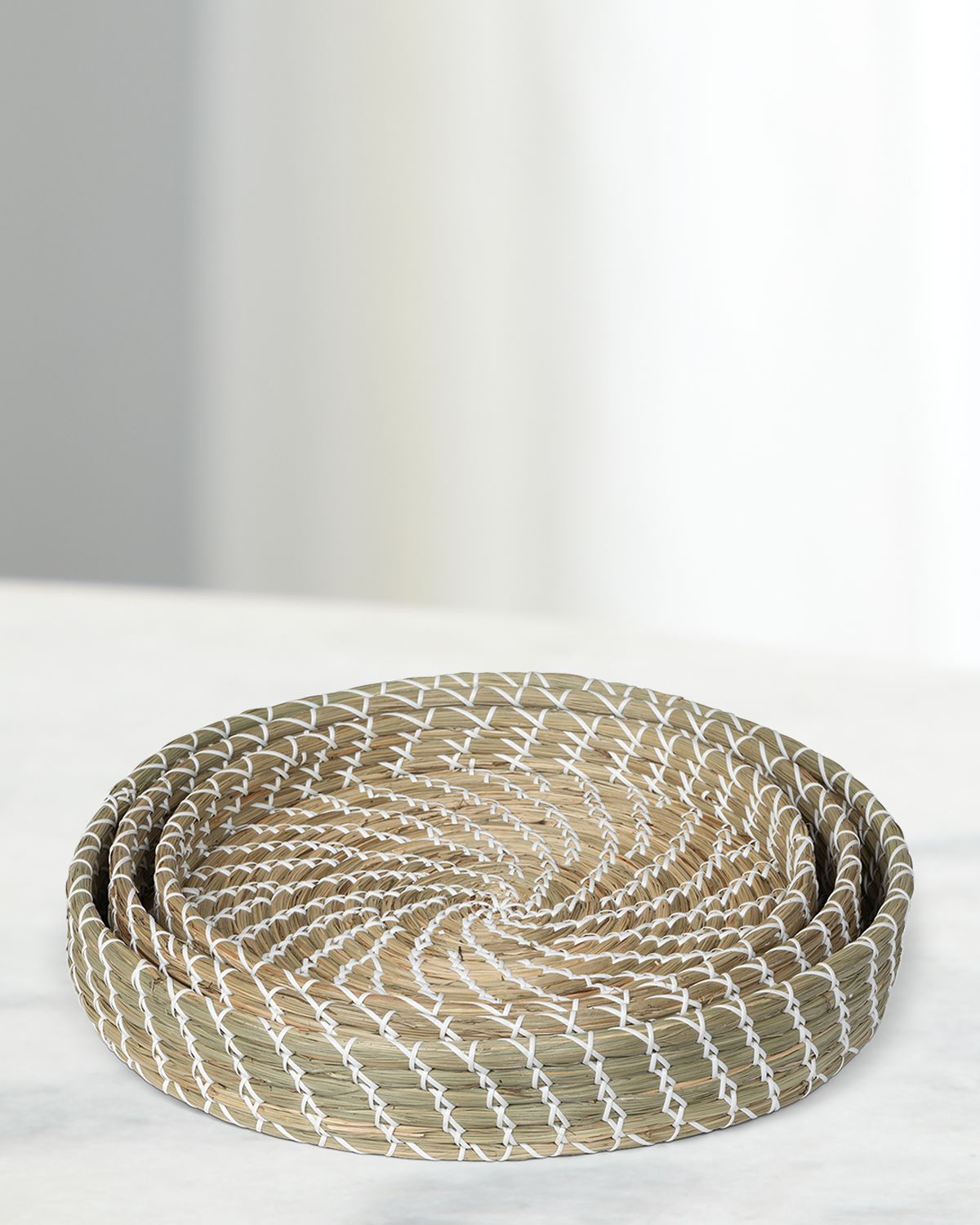 Park Hill Collection Capraia Coast Round Decorative Trays, Set of 3 | Thumbnail 5