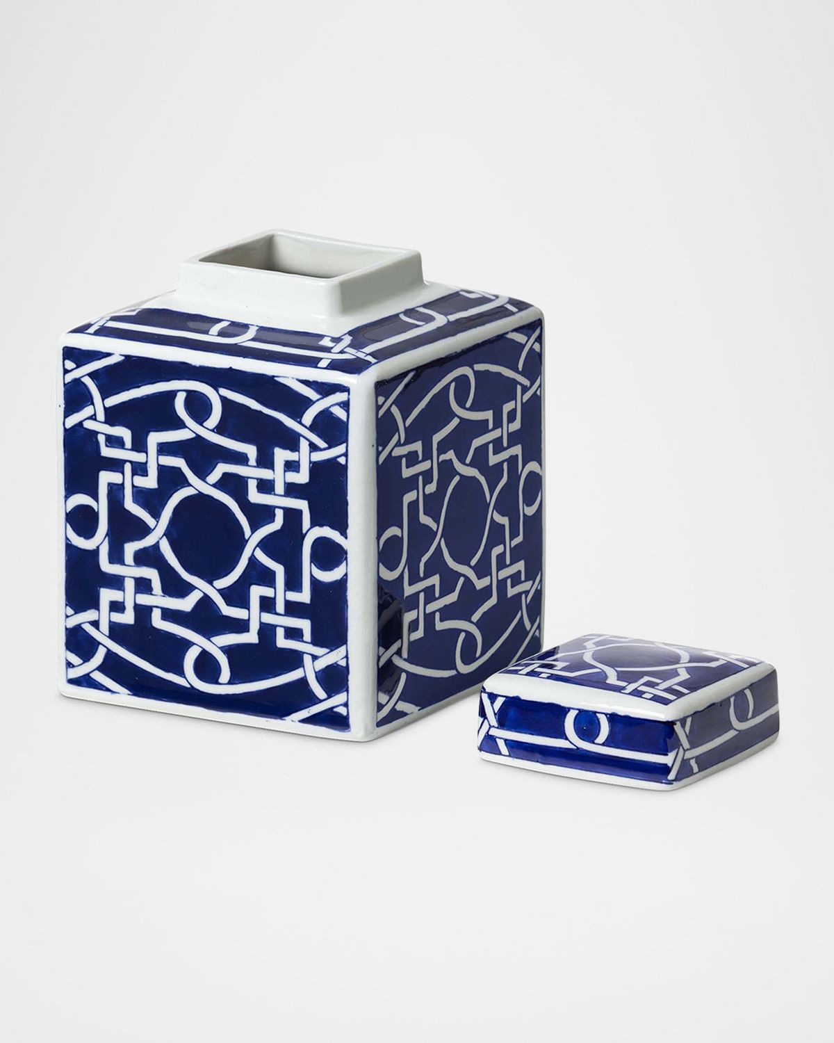 Park Hill Collection Imperial Ceramic Geometric Square Jar, Small | Thumbnail 4