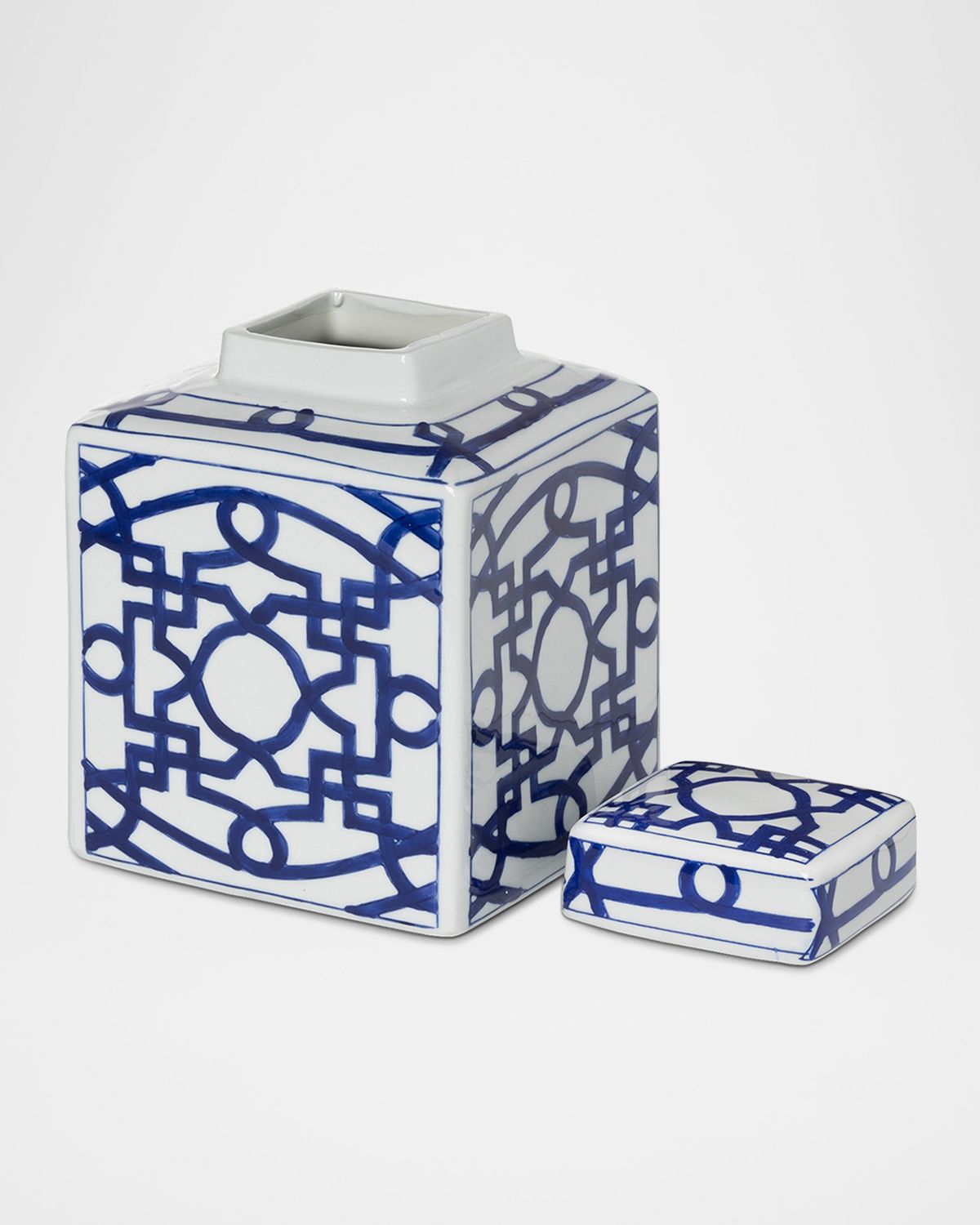 Park Hill Collection Imperial Ceramic Geometric Square Jar, Small | Thumbnail 4
