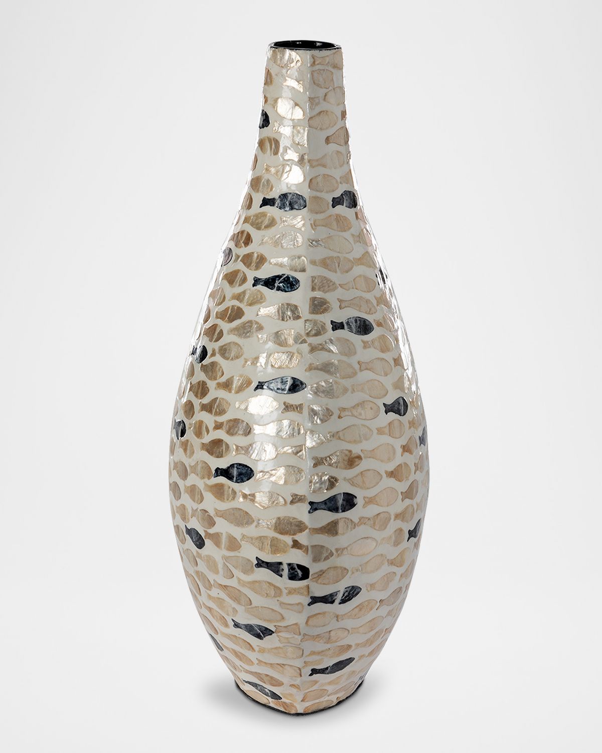 Park Hill Collection Capraia Coast Capiz Fish Mosaic Vessel | Thumbnail 3
