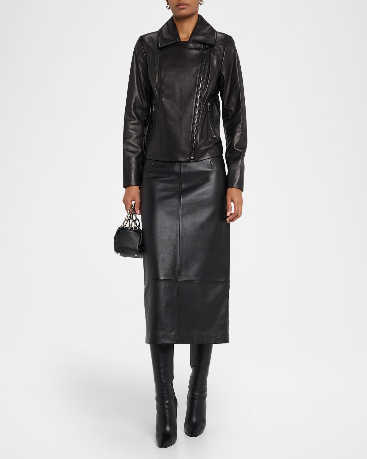 Gorski Leather Moto Jacket