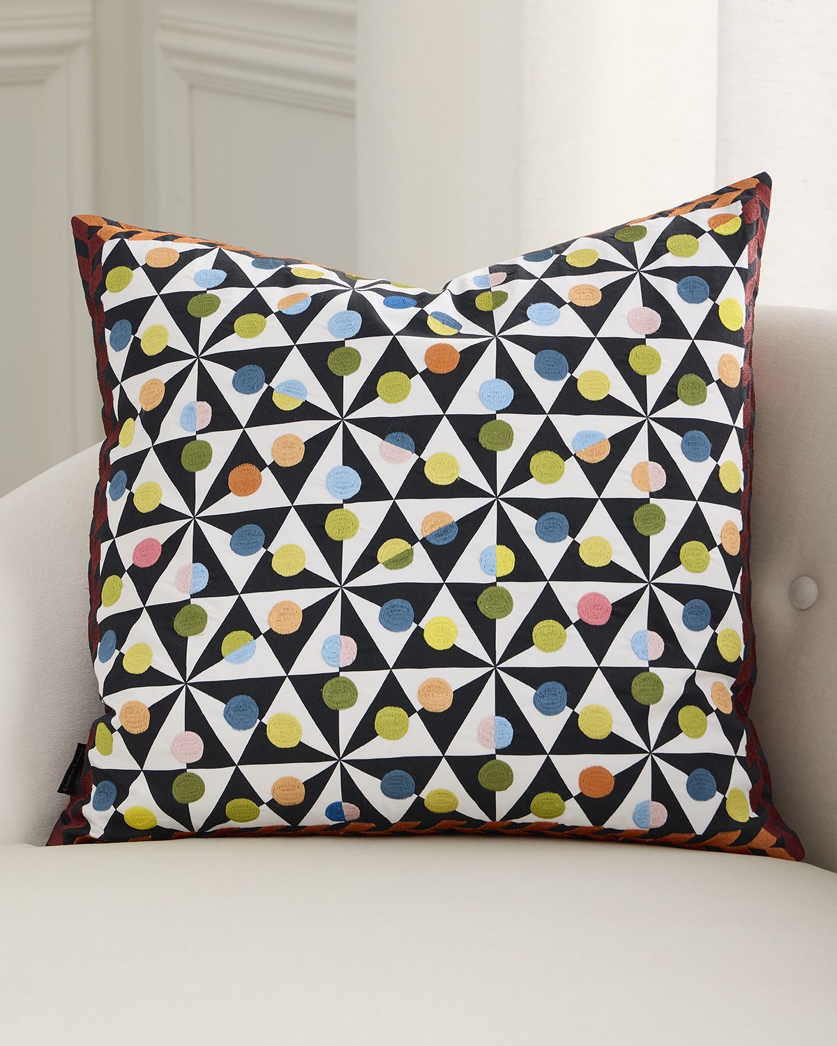 Christian Lacroix Mila Embroidered Pillow, 20" Square | Thumbnail 4 Christian Lacroix Mila Embroidered Pillow, 20" Square | Thumbnail 4