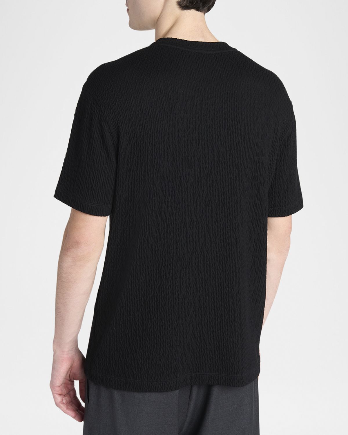 Giorgio Armani Men 's Diagonal Texture Crewneck T-Shirt