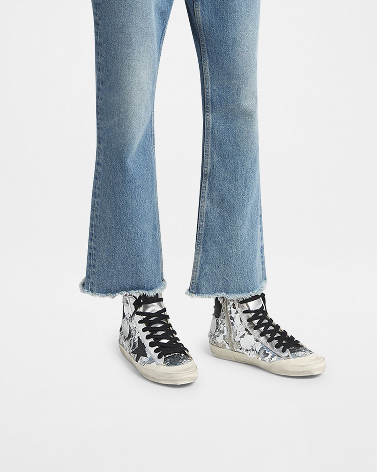 Golden Goose Francy Sequined High-Top Sneakers