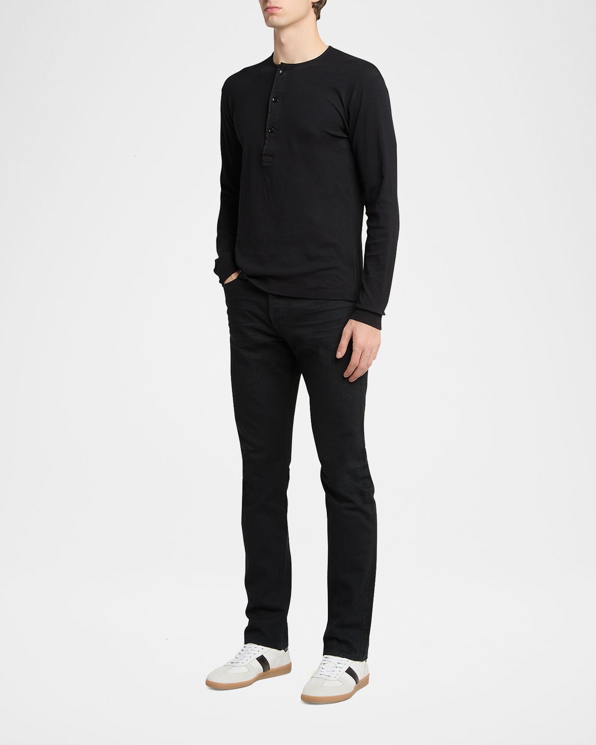 TOM FORD Men 's Archer Suede and Leather Low-Top Sneakers | Thumbnail 3 TOM FORD Men 's Archer Suede and Leather Low-Top Sneakers | Thumbnail 3