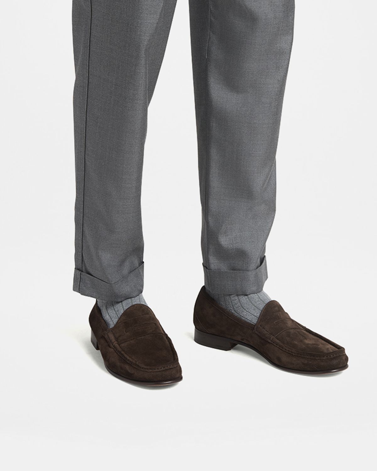 TOM FORD Men 's York Suede Penny Loafers