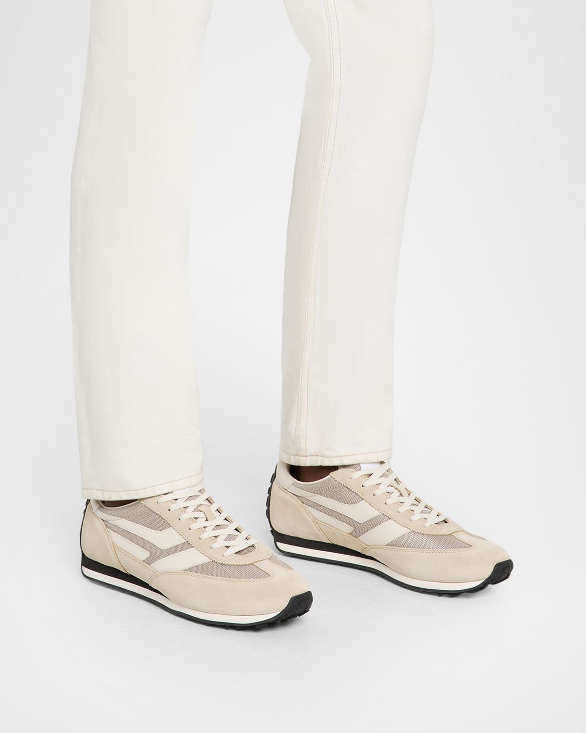 TOM FORD Men's Mick Tech Fabric and Suede Sneakers