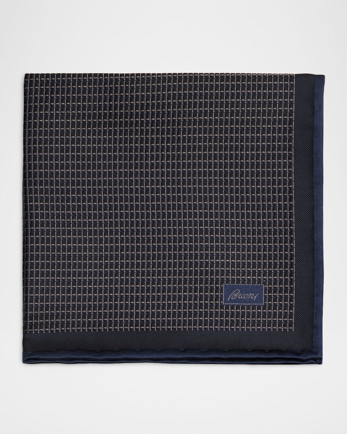 Brioni Men 's Screen-Print Silk Pocket Square | Thumbnail 3 Brioni Men 's Screen-Print Silk Pocket Square | Thumbnail 3