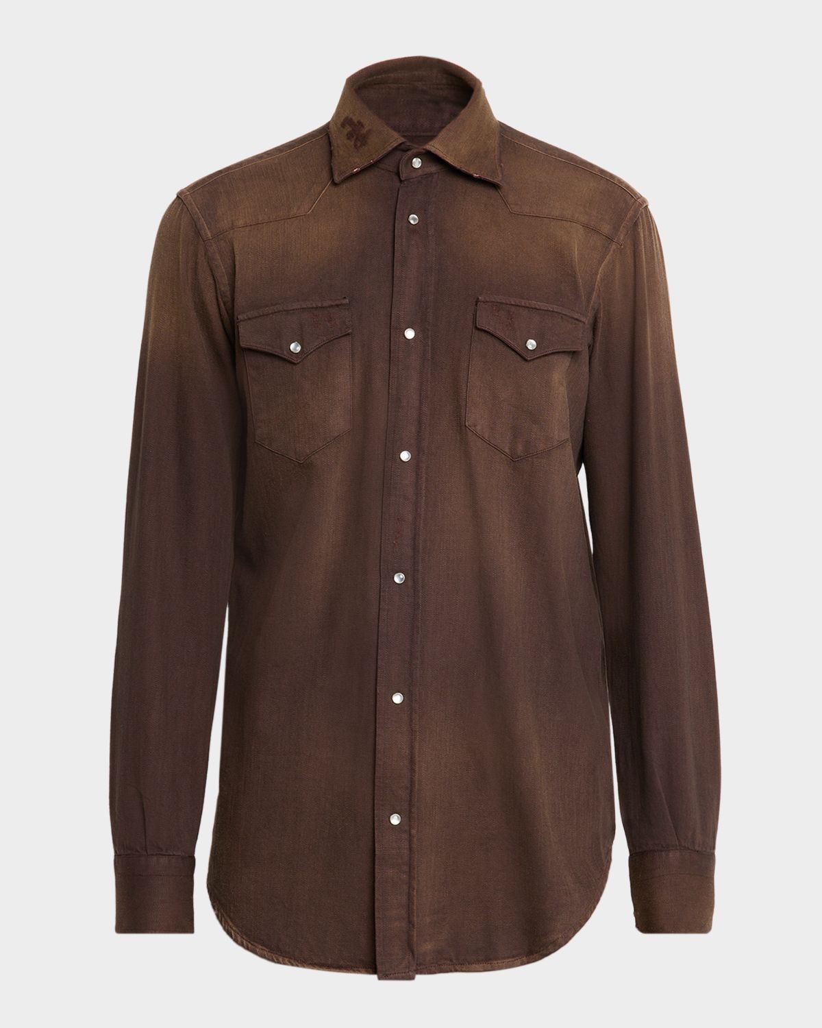 Sartorio Men 's Cotton Snap-Front Western Shirt