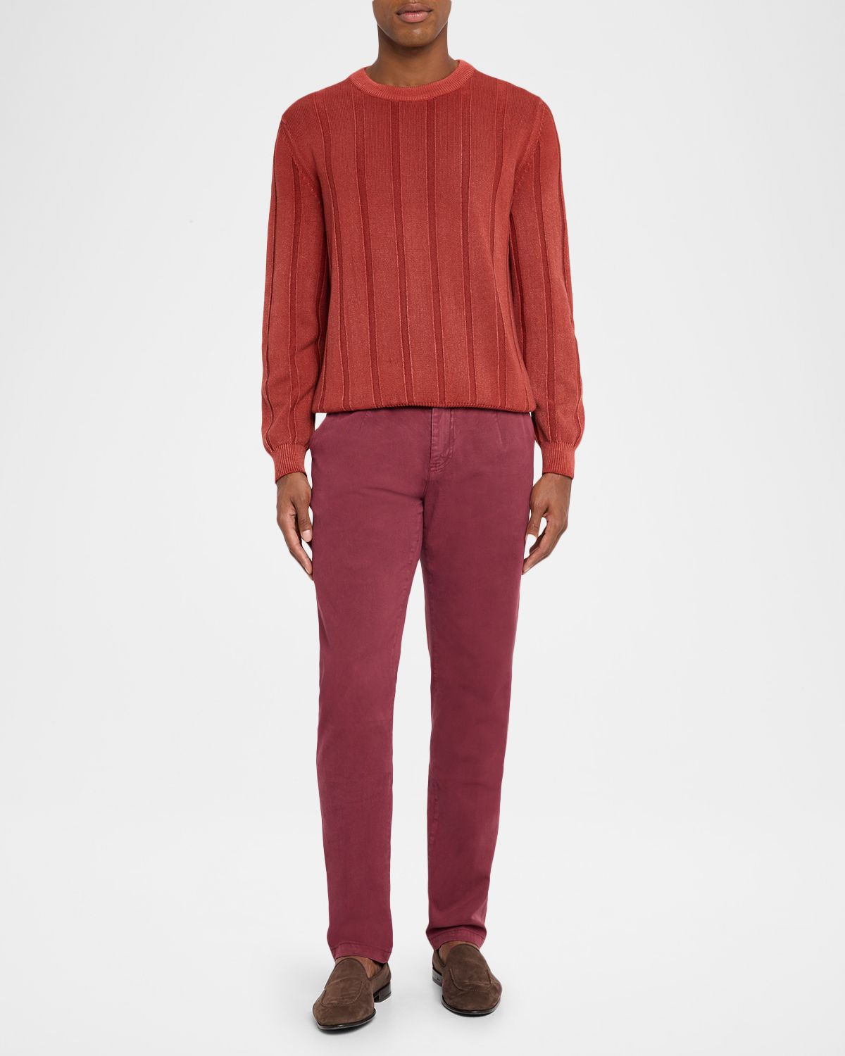 Kiton Men 's Ribbed Cashmere Crewneck Sweater