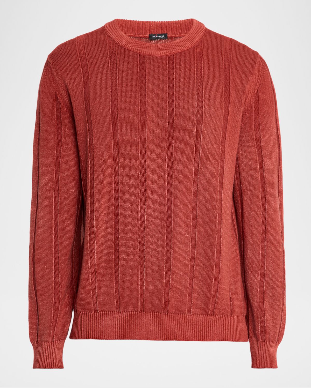 Kiton Men 's Ribbed Cashmere Crewneck Sweater