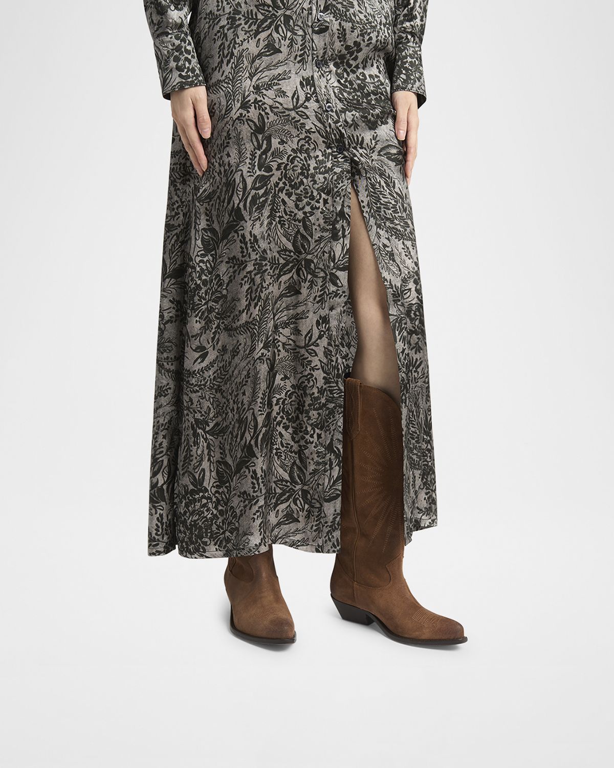 Golden Goose Wish Star Embroidered Suede Western Boots