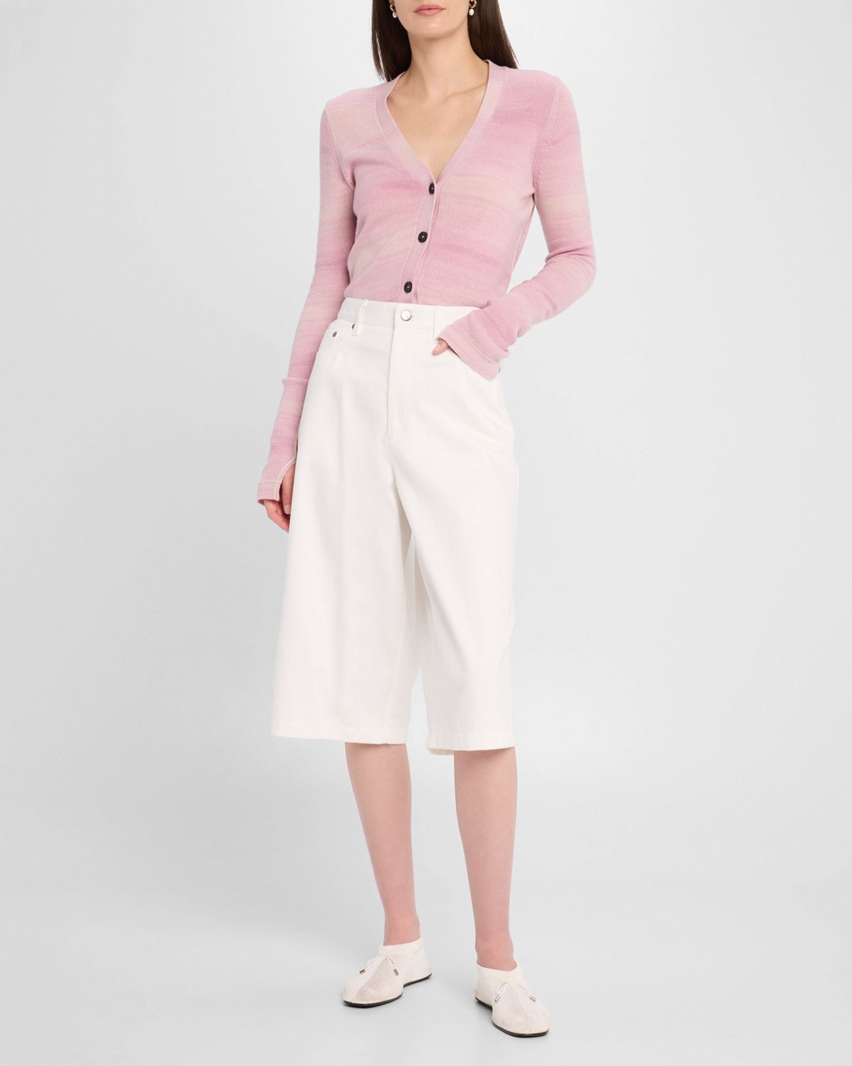 MARIA MCMANUS Massive Wide-Leg Denim Shorts