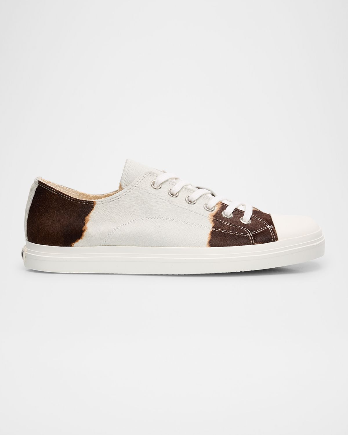 Moschino Men 's Edge Calf Hair Cap Toe Low-Top Sneakers