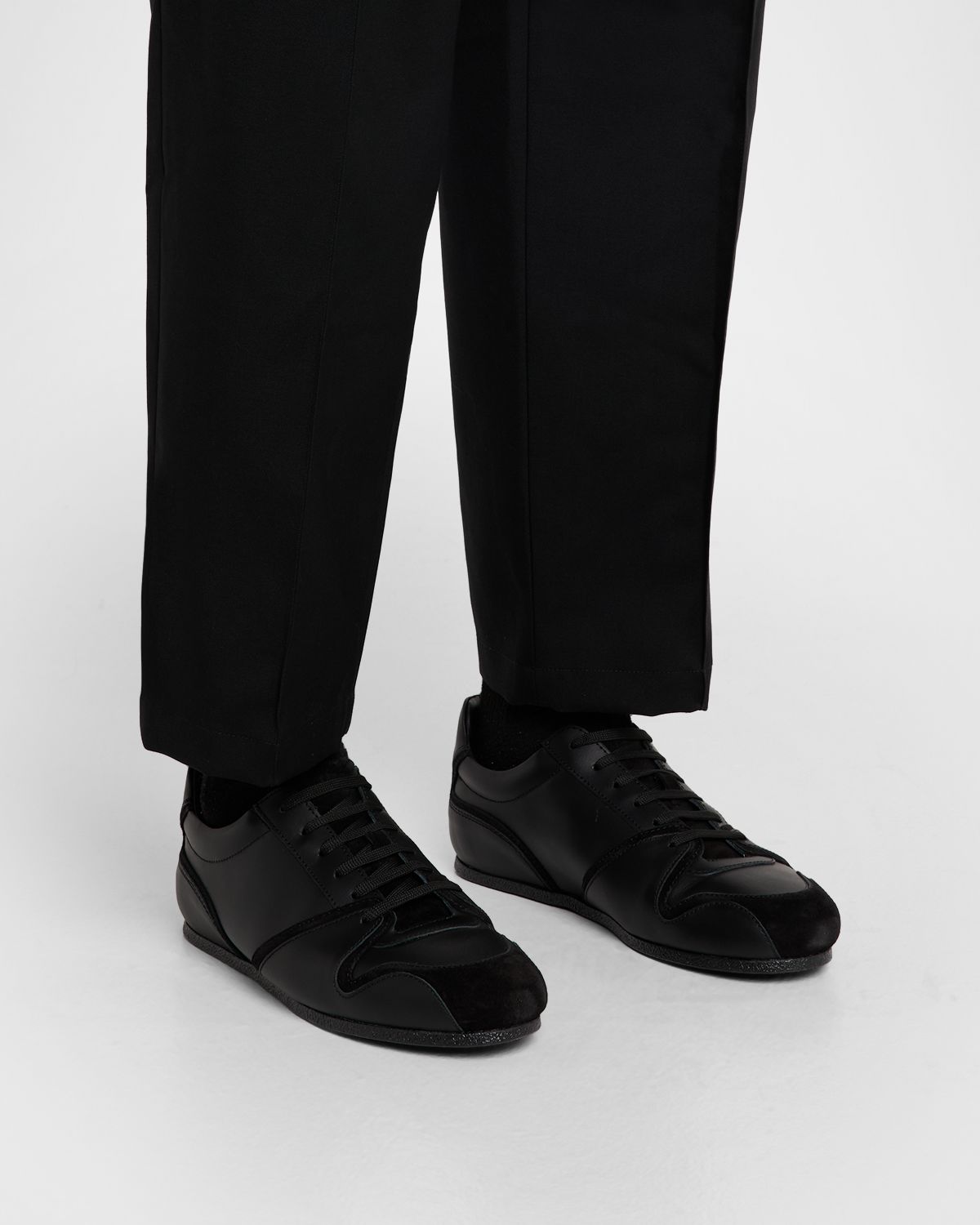 Moschino Men 's Leather and Suede Tennis Shoes