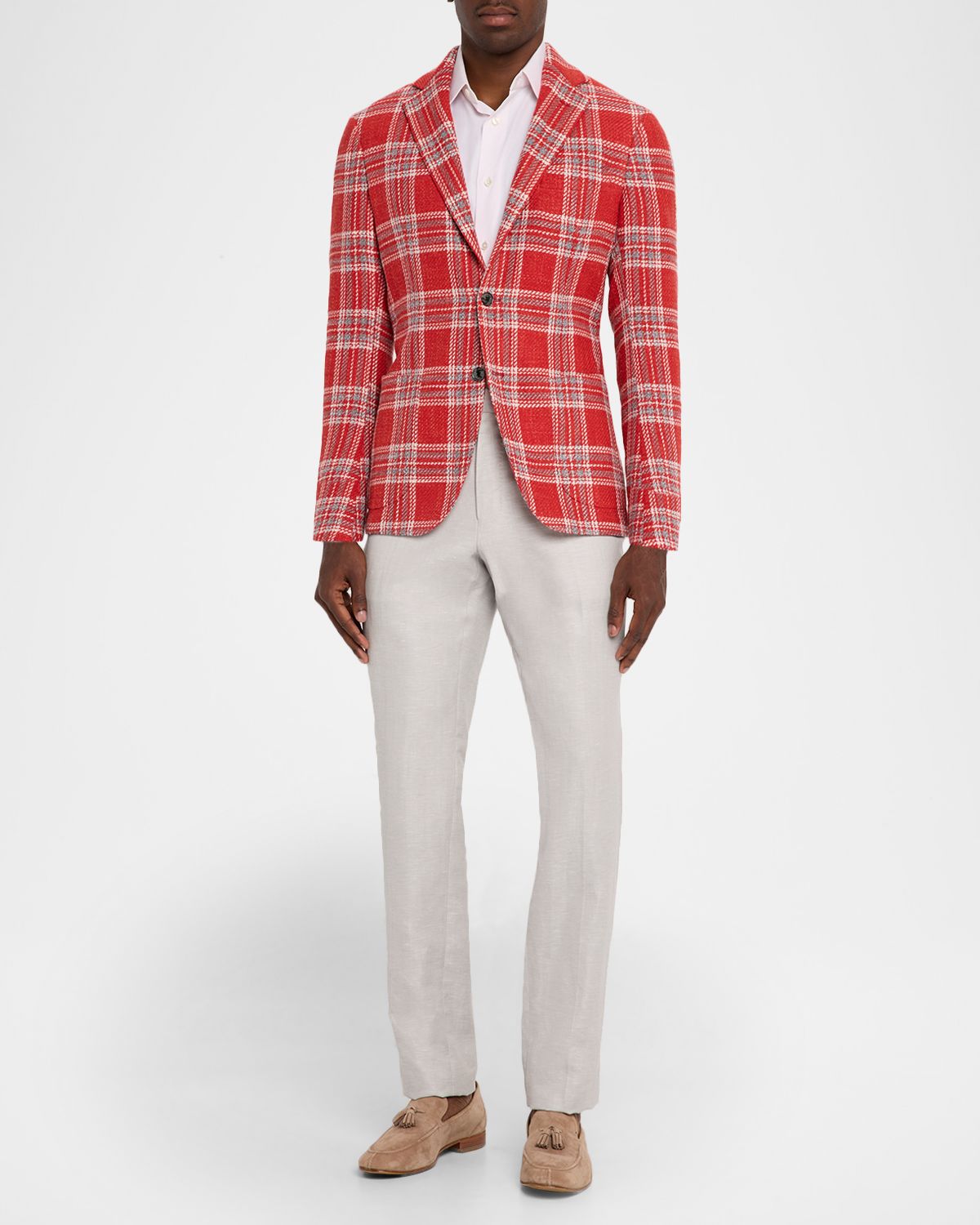 Sartorio Men 's Wool and Silk Large Plaid Sport Coat | Thumbnail 8 Sartorio Men 's Wool and Silk Large Plaid Sport Coat | Thumbnail 8