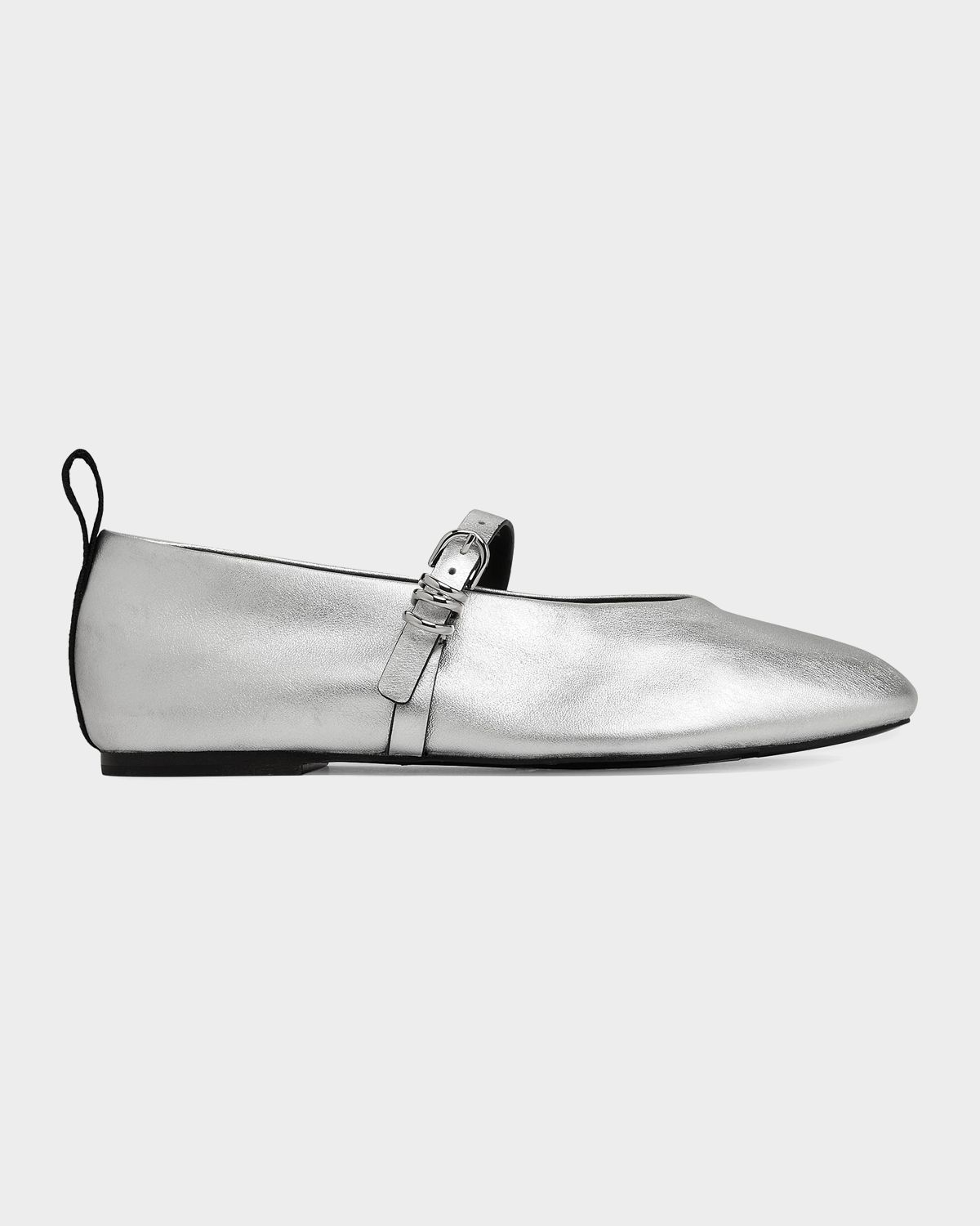 Rag & Bone Spire Metallic Leather Mary Jane Ballerina Flats