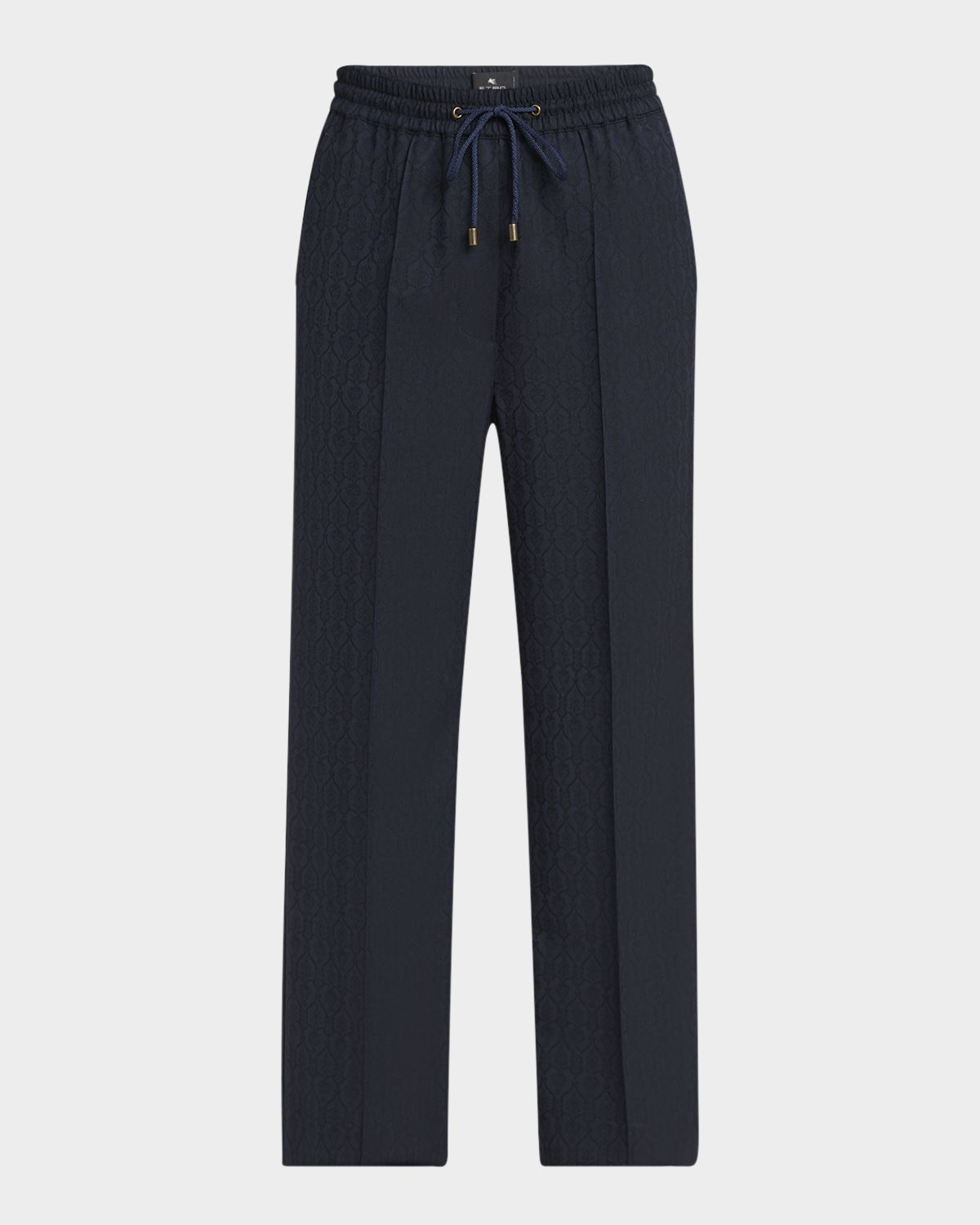 Etro Wool Jacquard Straight-Leg Ankle Joggers