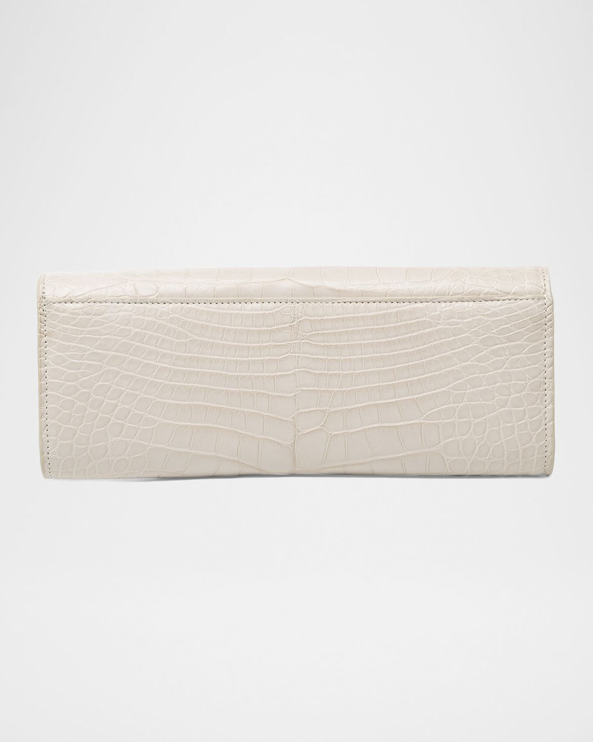 MICHELLE WILHITE Mini Robbie Alligator Leather Flap Clutch Bag