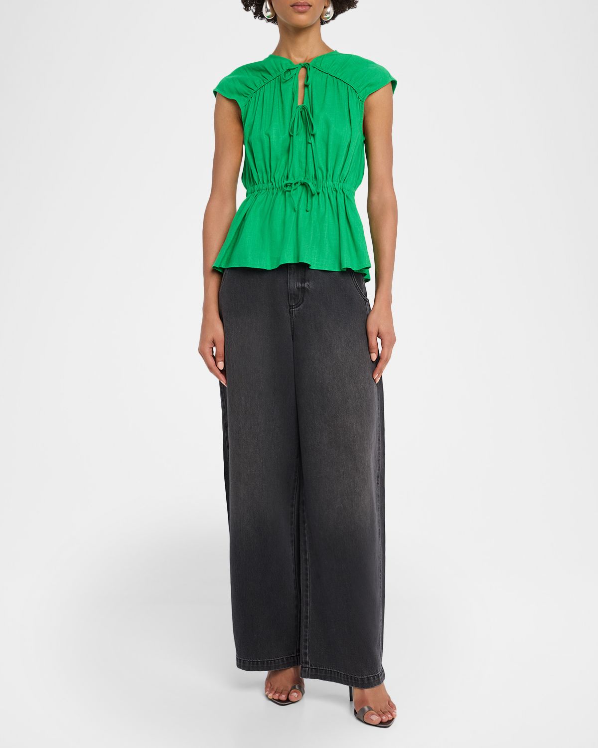 Derek Lam 10 Crosby Caroline Tie-Front Top