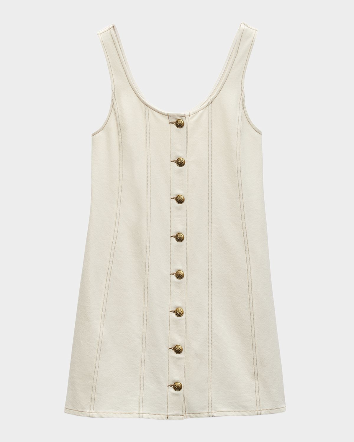 Rag & Bone Featherweight Laney Button-Front Mini Dress