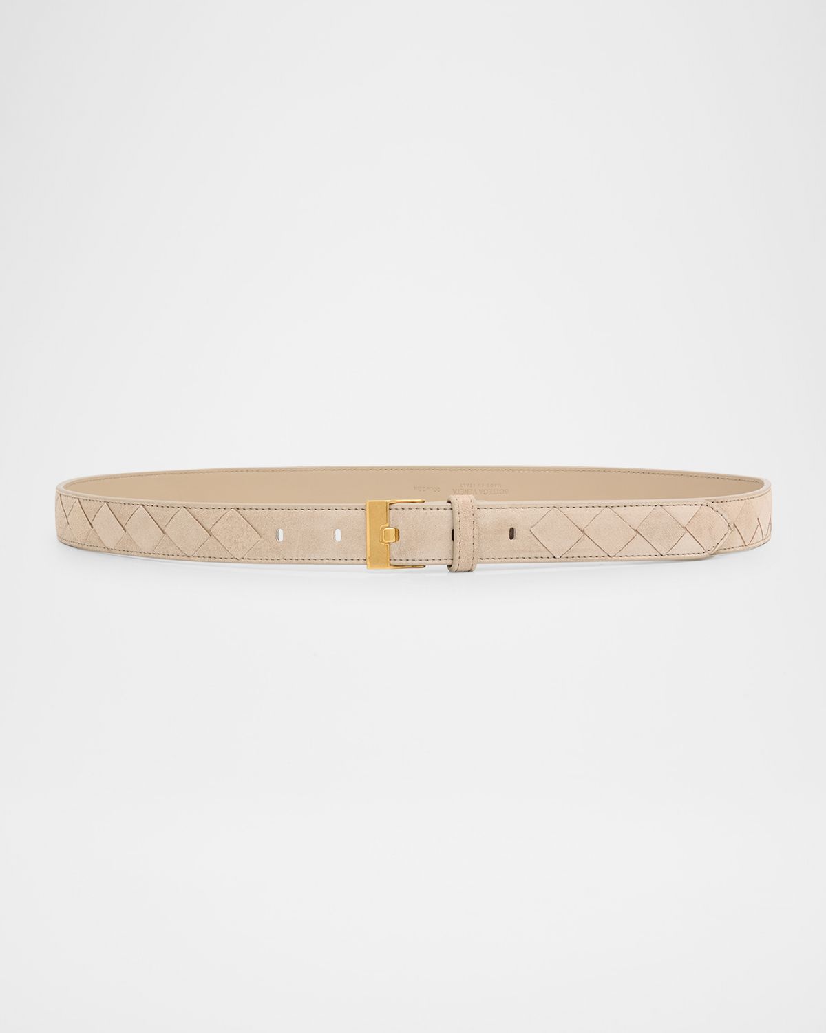 Bottega Veneta Intrecciato Suede Belt