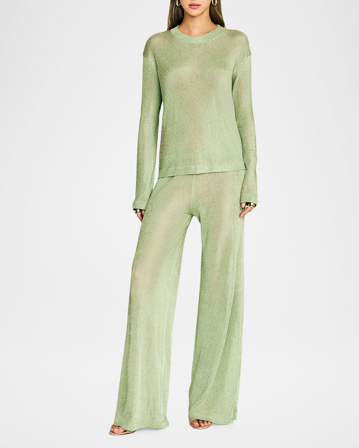 SEROYA Sheldon Metallic Knit Pants | Thumbnail 6 SEROYA Sheldon Metallic Knit Pants | Thumbnail 6