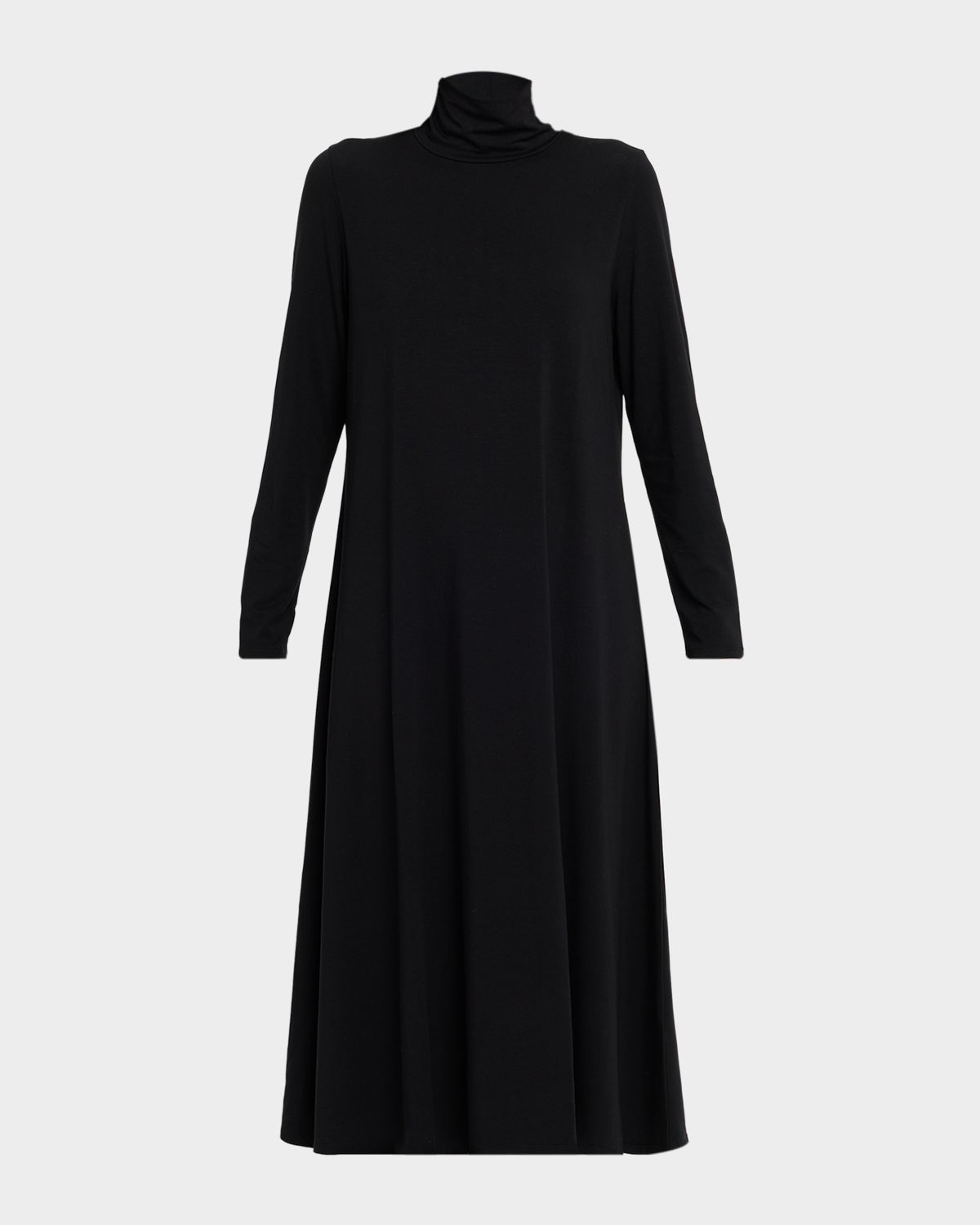 Eileen Fisher Turtleneck Stretch Jersey Midi Dress
