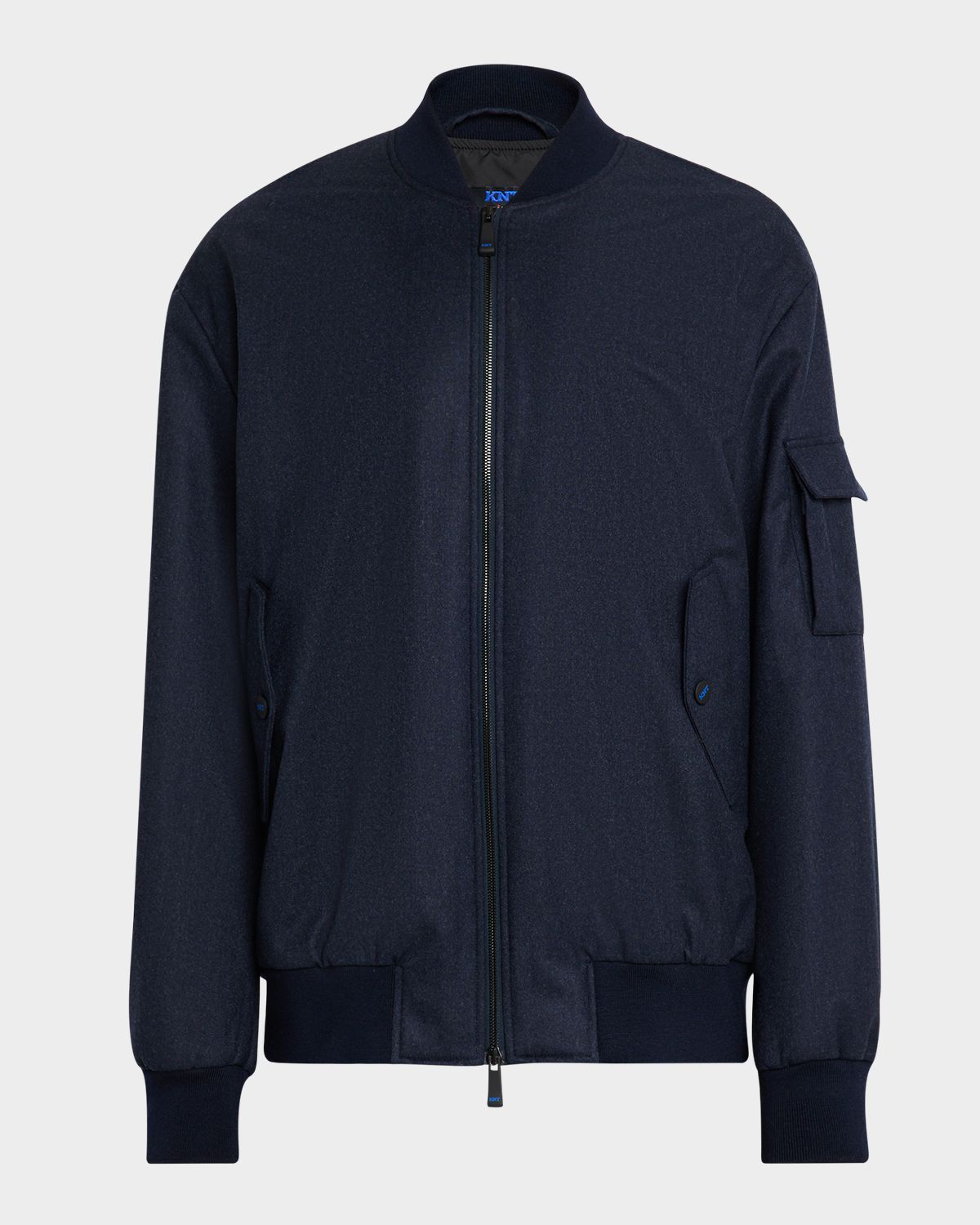 KNT Men 's Zip-Front Bomber Jacket