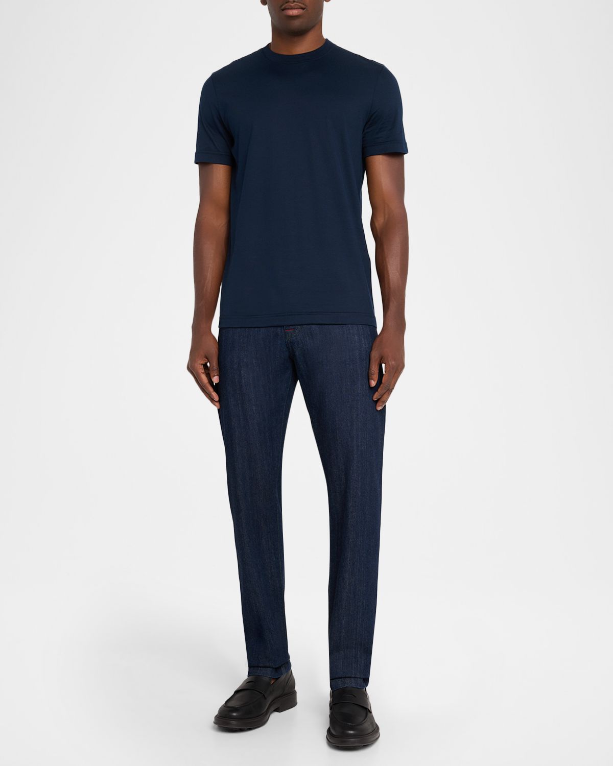 KNT Men 's Solid Cotton Crewneck T-Shirt | Thumbnail 5 KNT Men 's Solid Cotton Crewneck T-Shirt | Thumbnail 5