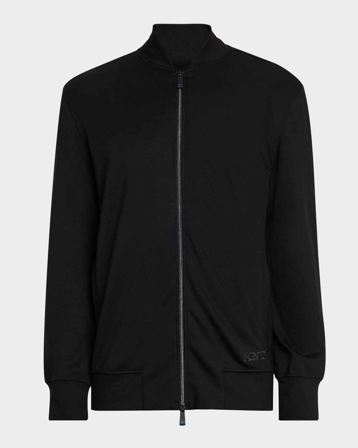 KNT Men 's Black Full Zip Sweatshirt
