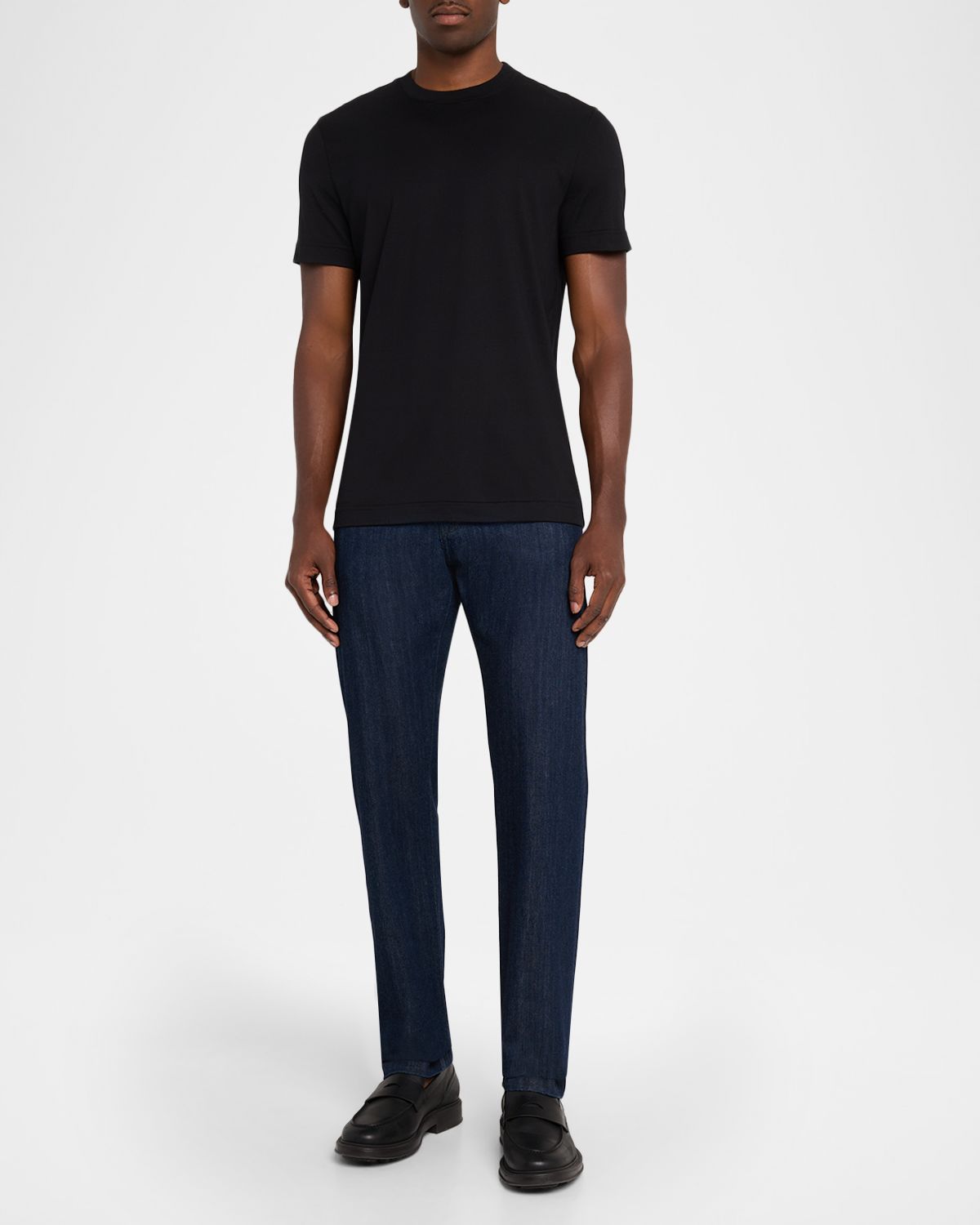 KNT Men 's Solid Cotton Crewneck T-Shirt | Thumbnail 5 KNT Men 's Solid Cotton Crewneck T-Shirt | Thumbnail 5