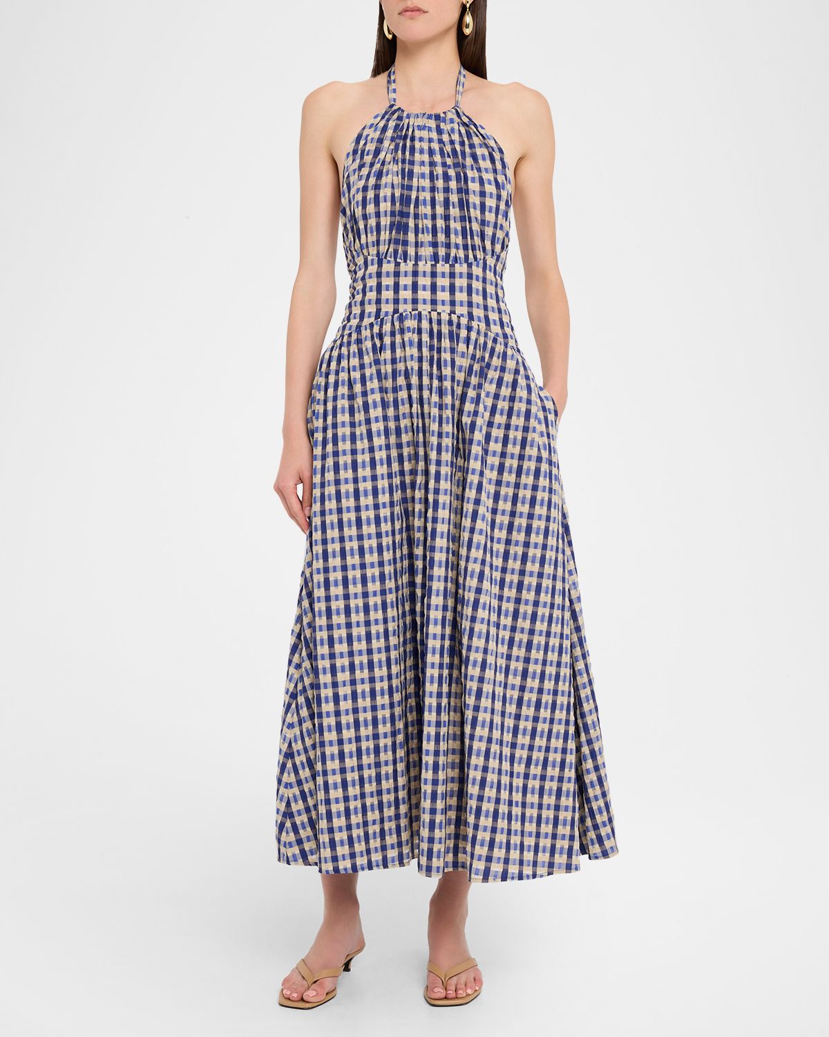 Rosie Assoulin In The Name Of Love Halter Midi Dress