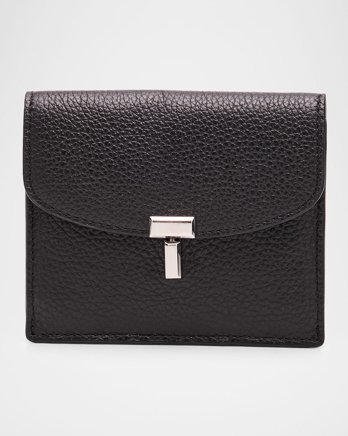 Toteme T-Lock Grained Leather Cardholder