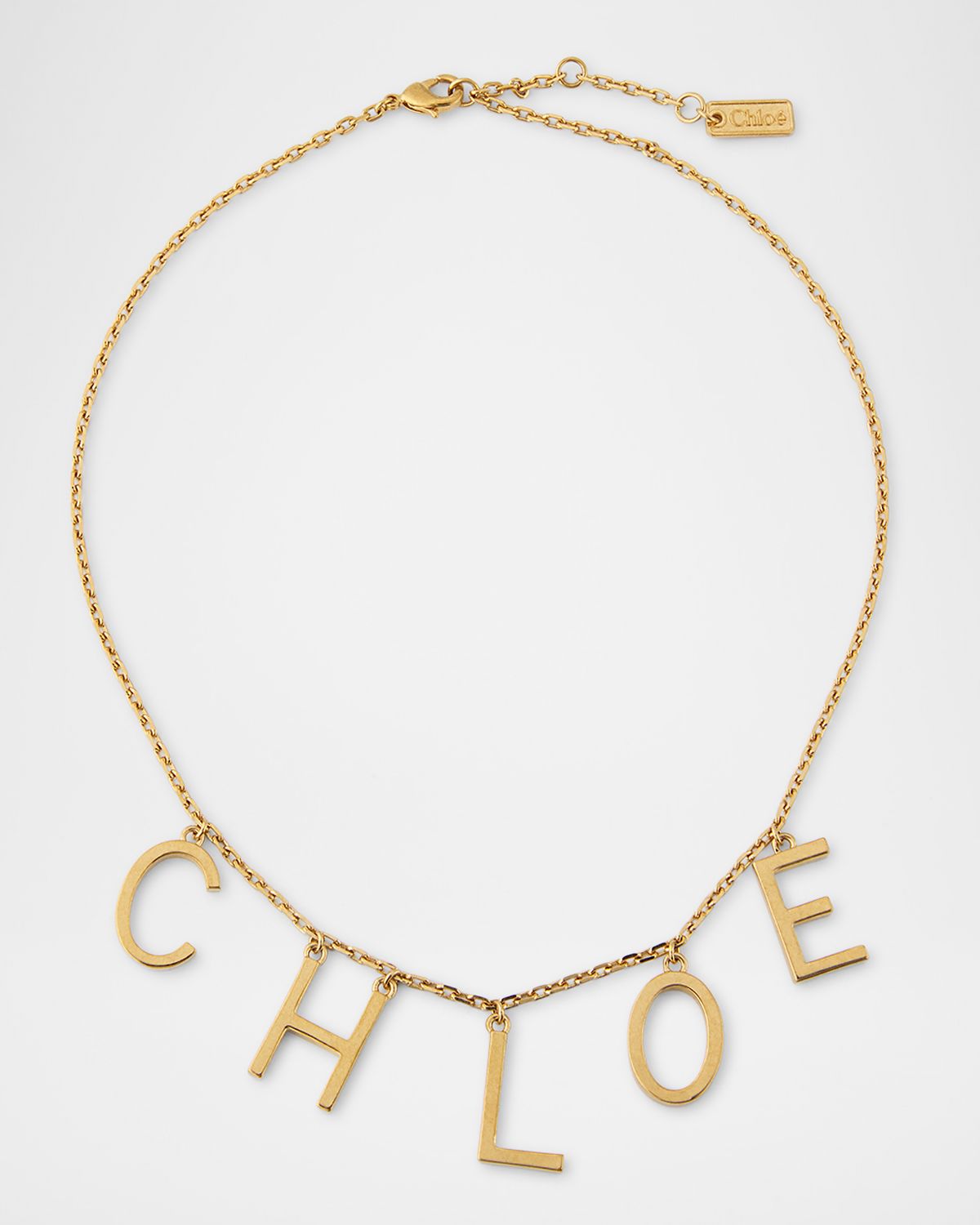 Chloe Letters Logo Chain Necklace