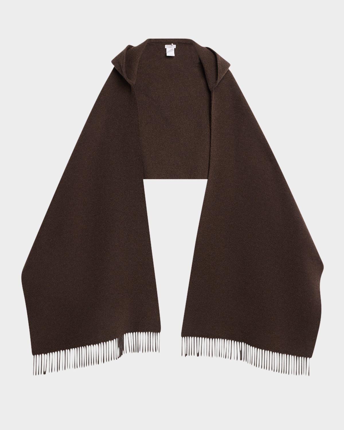 Brunello Cucinelli Wool-Cashmere Fringed Cape Scarf