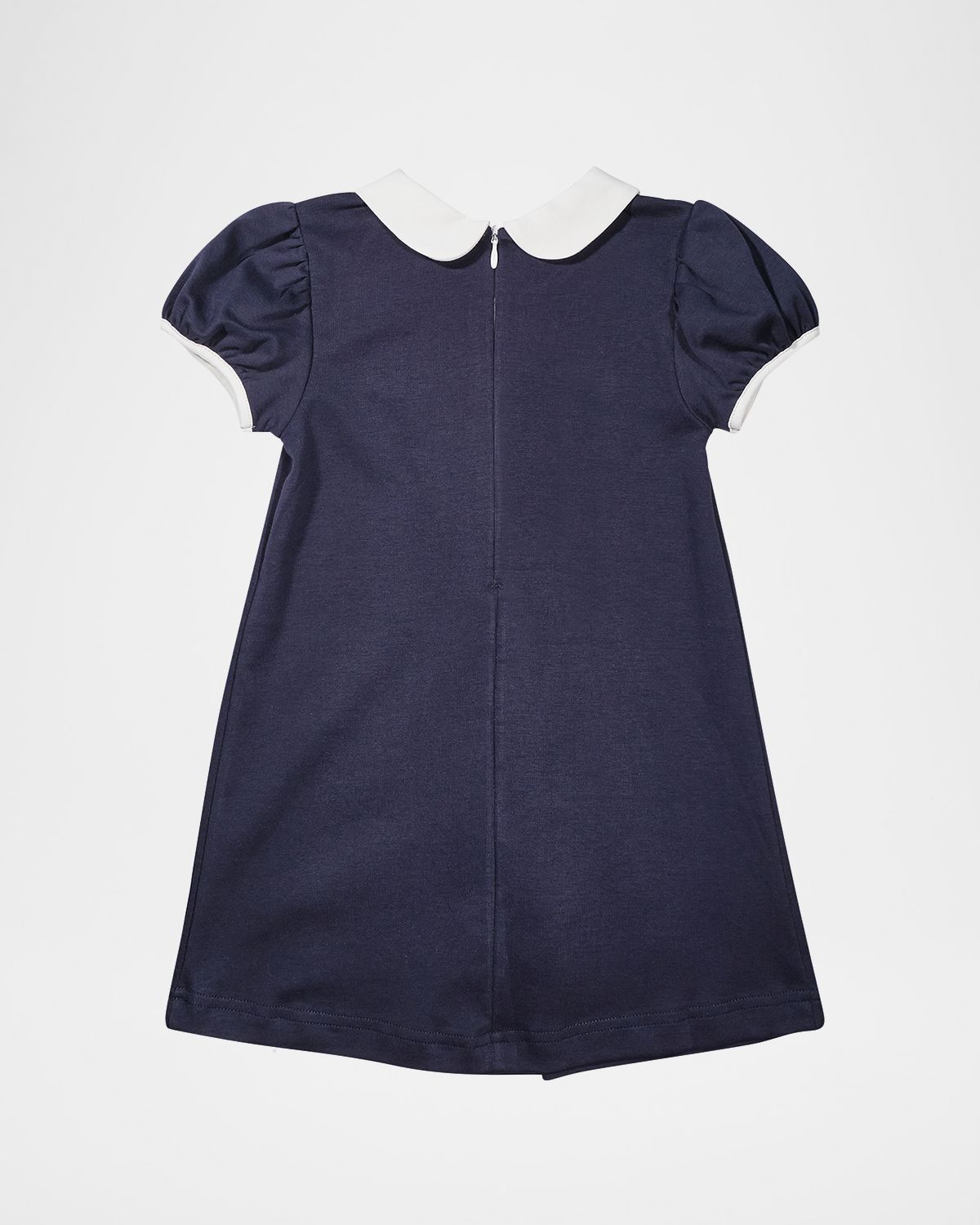 Florence Eiseman Girl 's Knit Dress with Stripe Ribbon Bows, Size 2-6