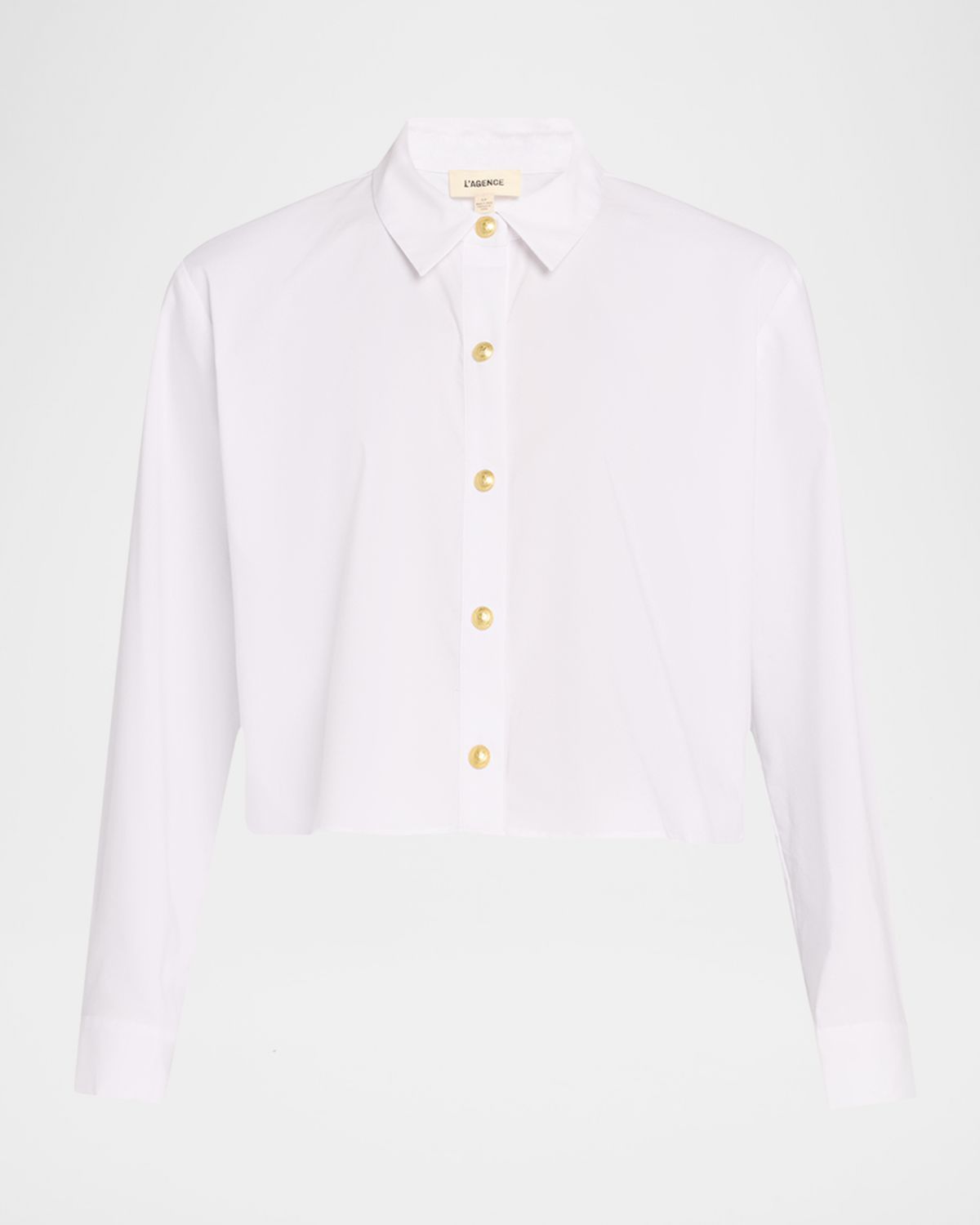 L 'Agence Cosette Cropped Button-Front Shirt | Thumbnail 6