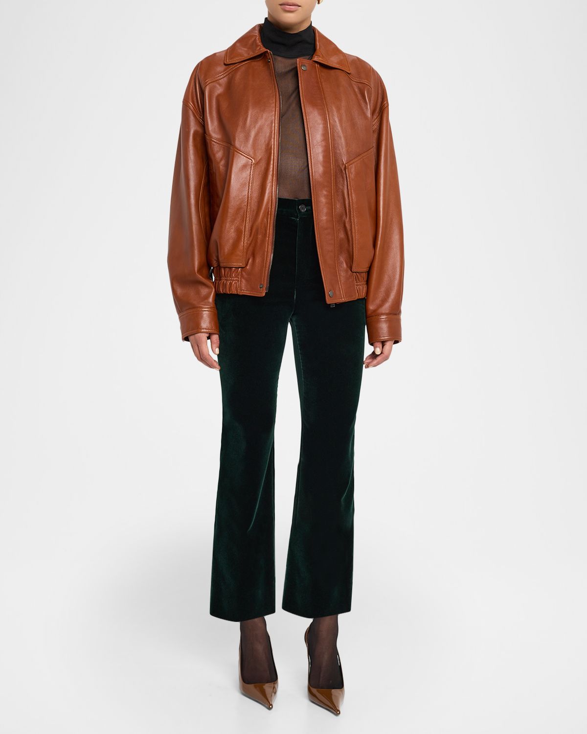 Saint Laurent Velvet Flare Trousers