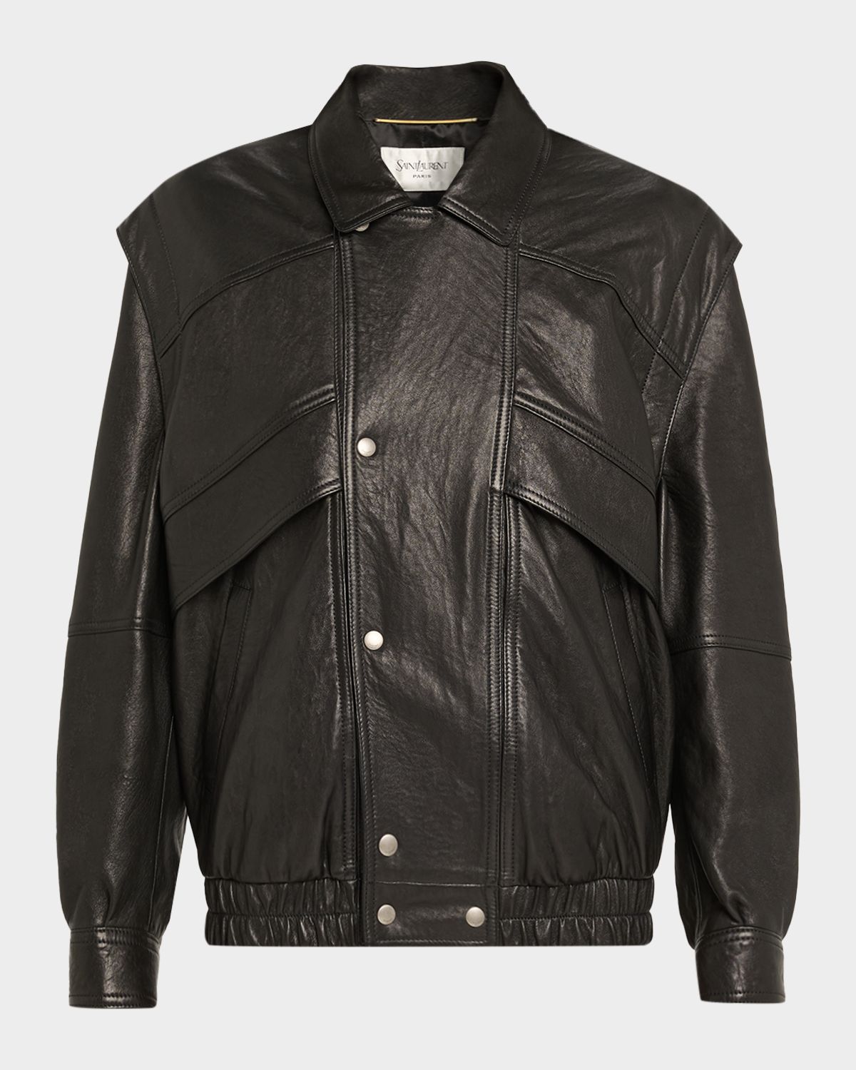 Saint Laurent Leather Bomber Jacket