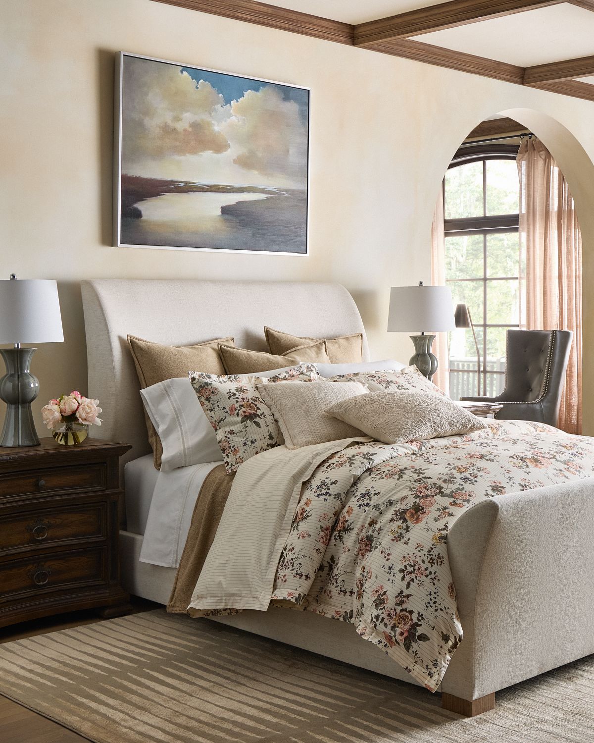 Ralph Lauren Home Miriah 200 Thread Count Percale King Flat Sheet