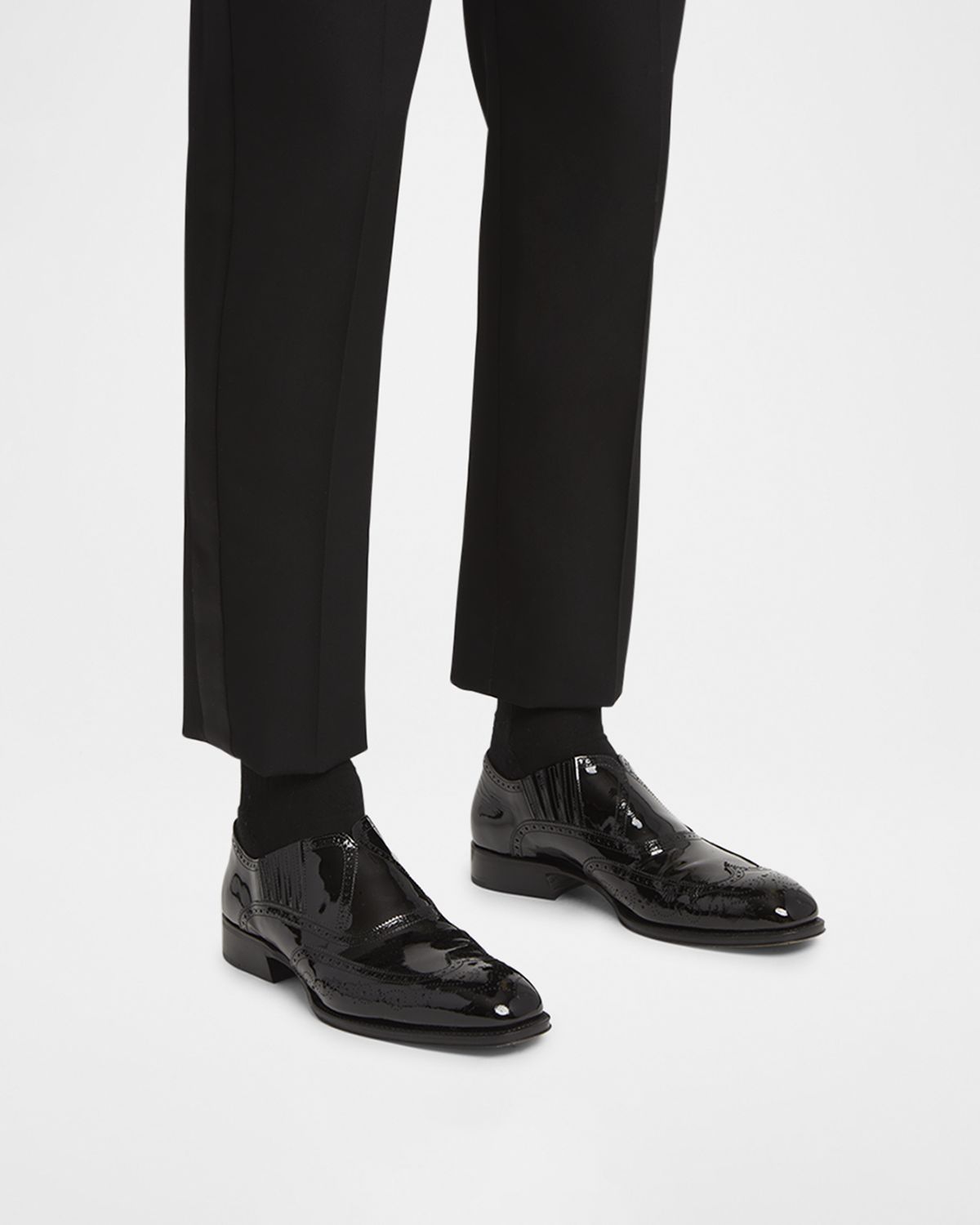 McQueen Mens' Jermyn Brogue Slip-On Loafers