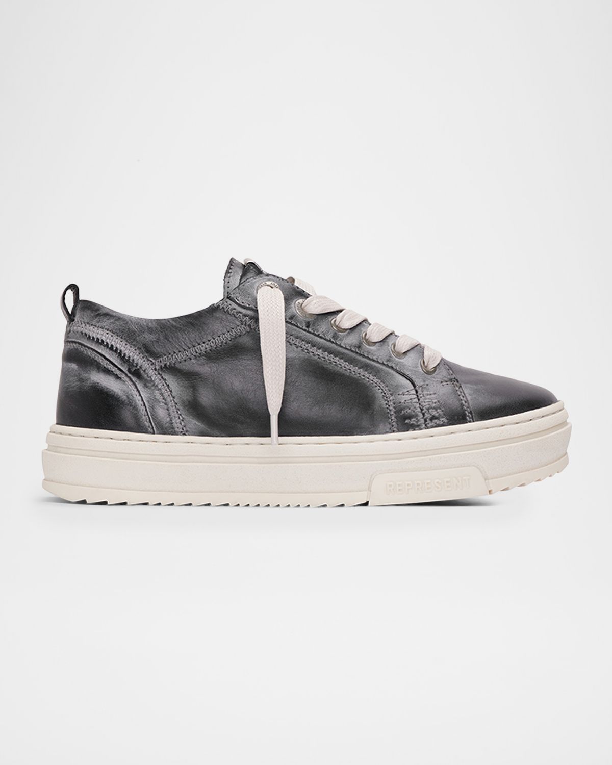 REPRESENT Men 's HTN Distressed Leather Sneakers | Thumbnail 7 REPRESENT Men 's HTN Distressed Leather Sneakers | Thumbnail 7